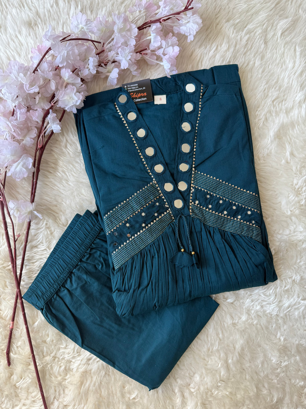 Premium Cotton Flare Kurti Pant Set