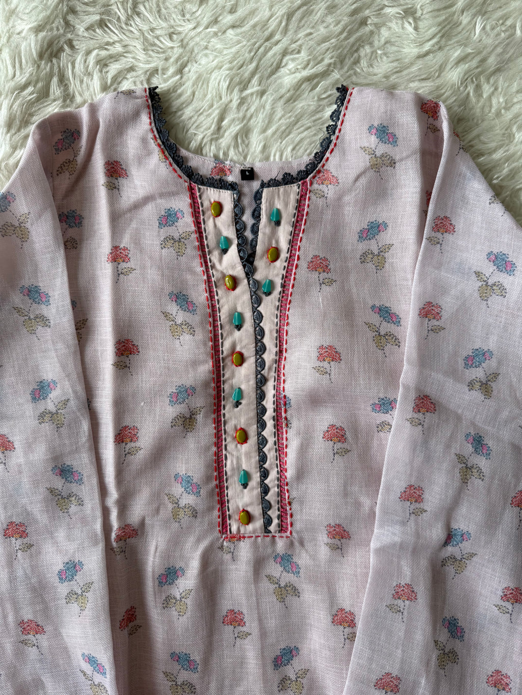 Linen Kurti Pant Dupatta Set
