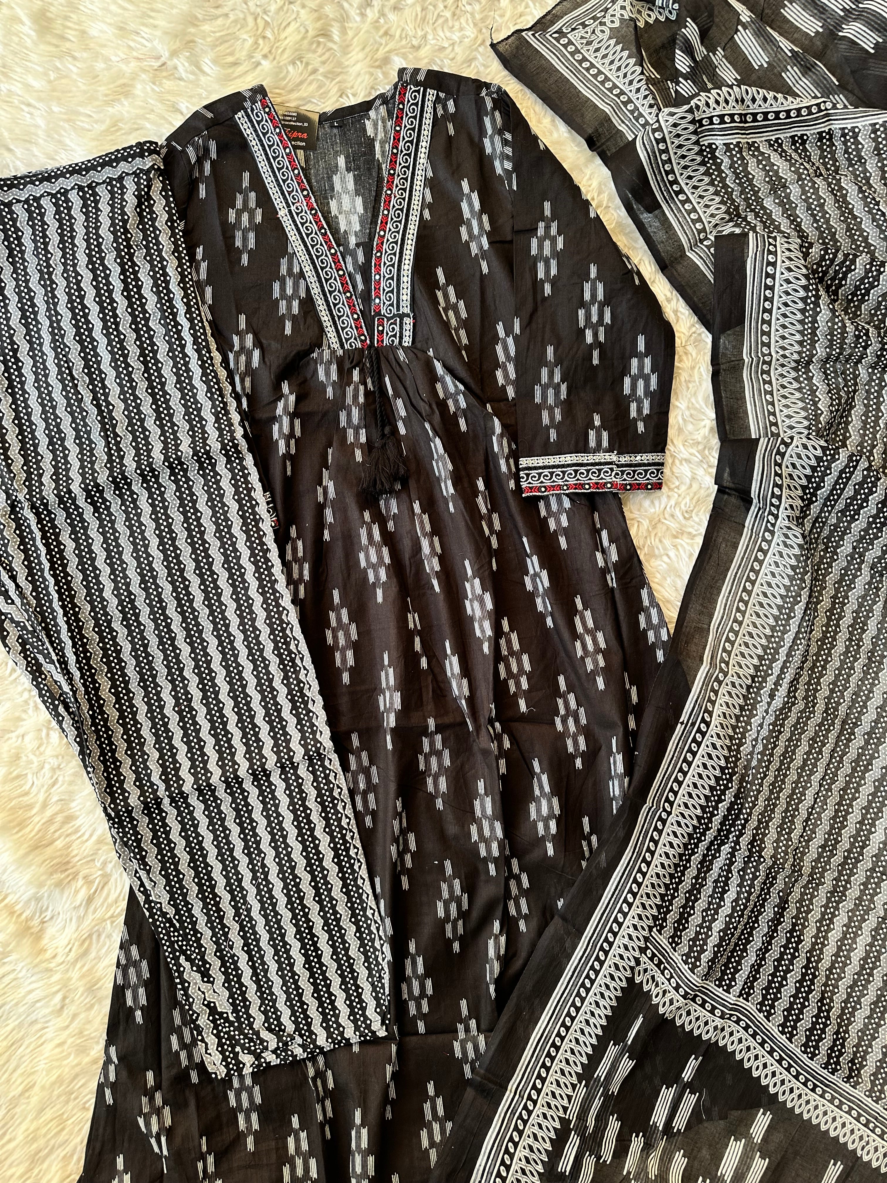 Budget Friendly FLARE Kurti Pant Dupatta Set