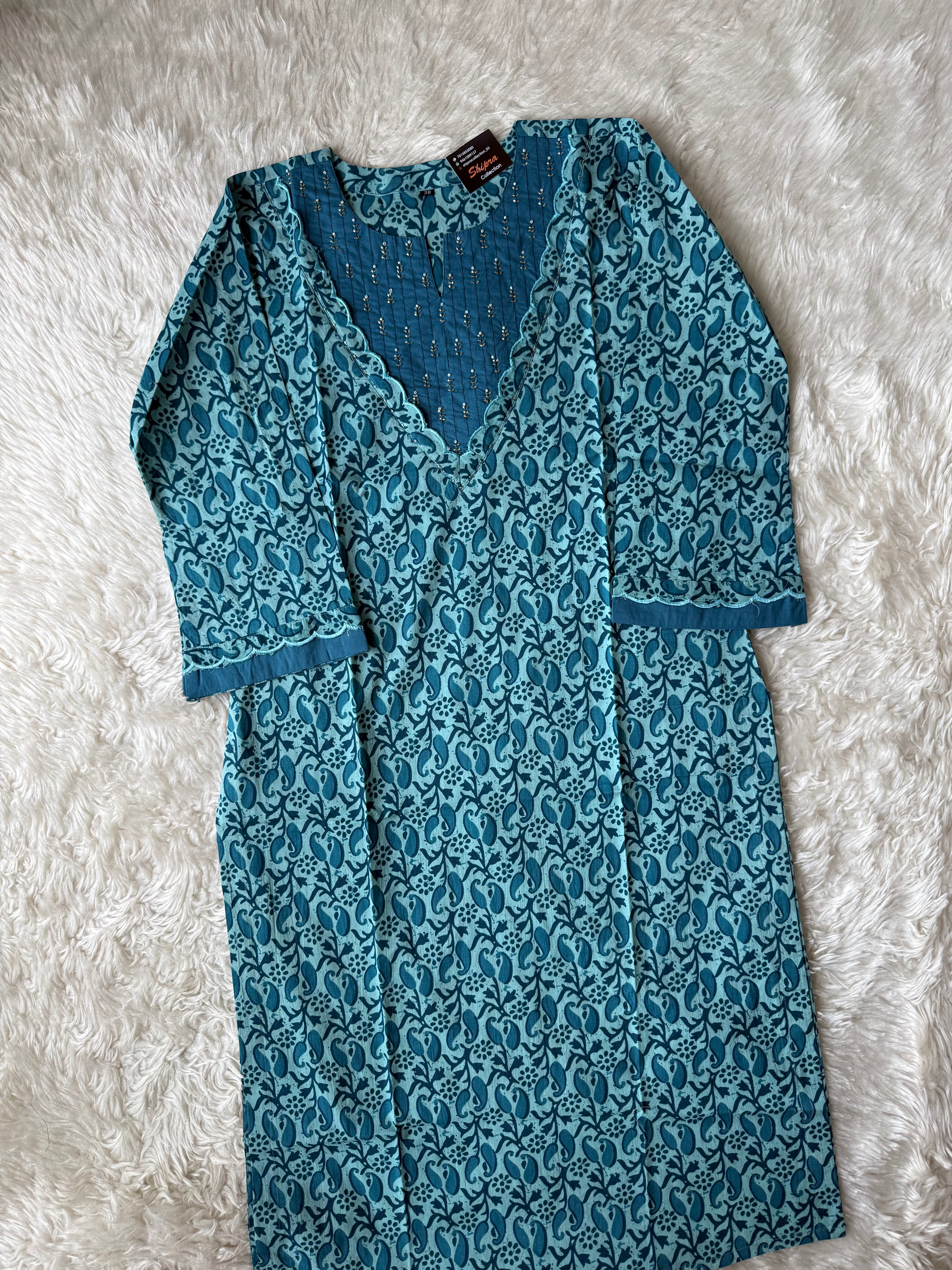 Premium Cotton Kurti Pant Dupatta Set