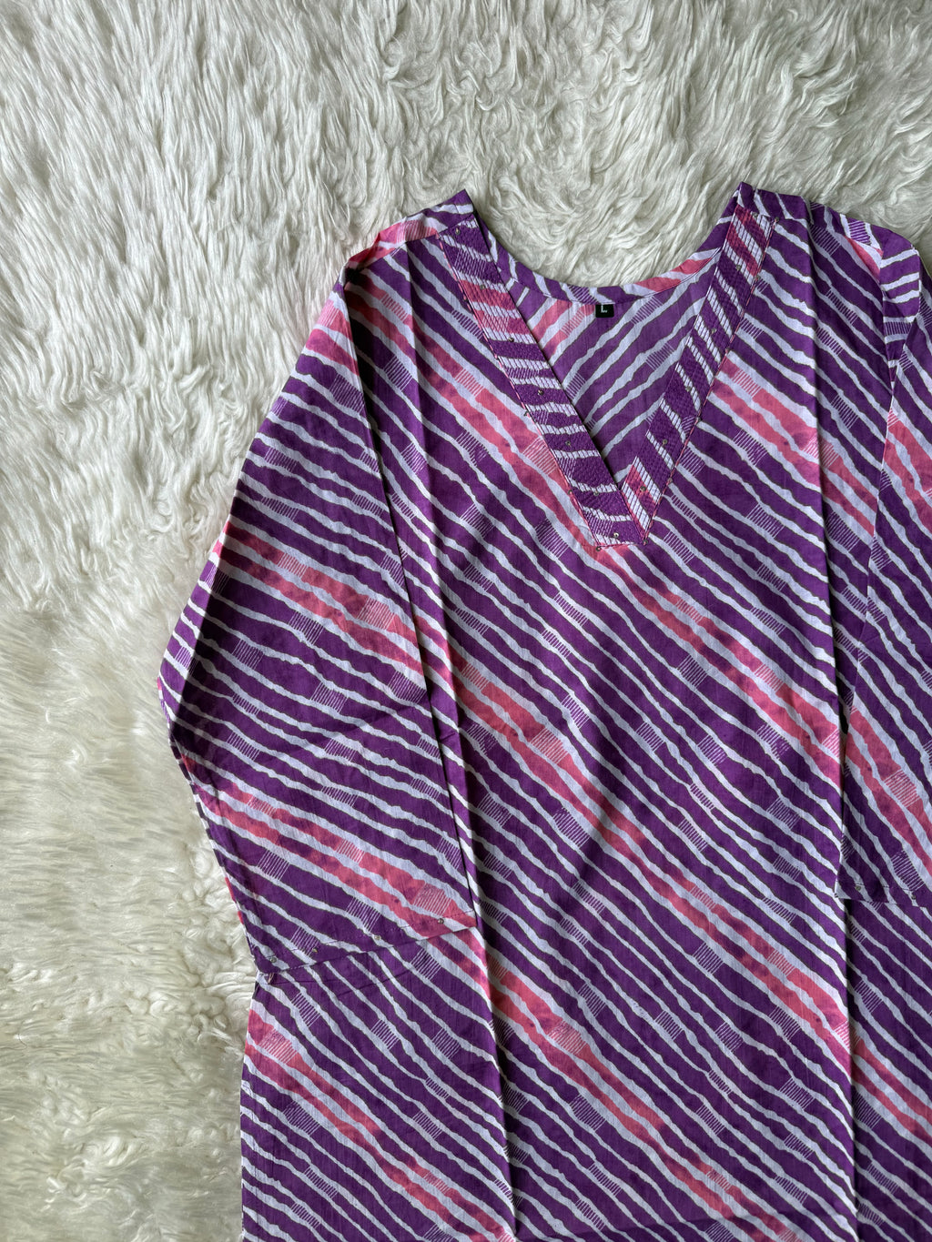 Premium Cotton Lehariya Kurti