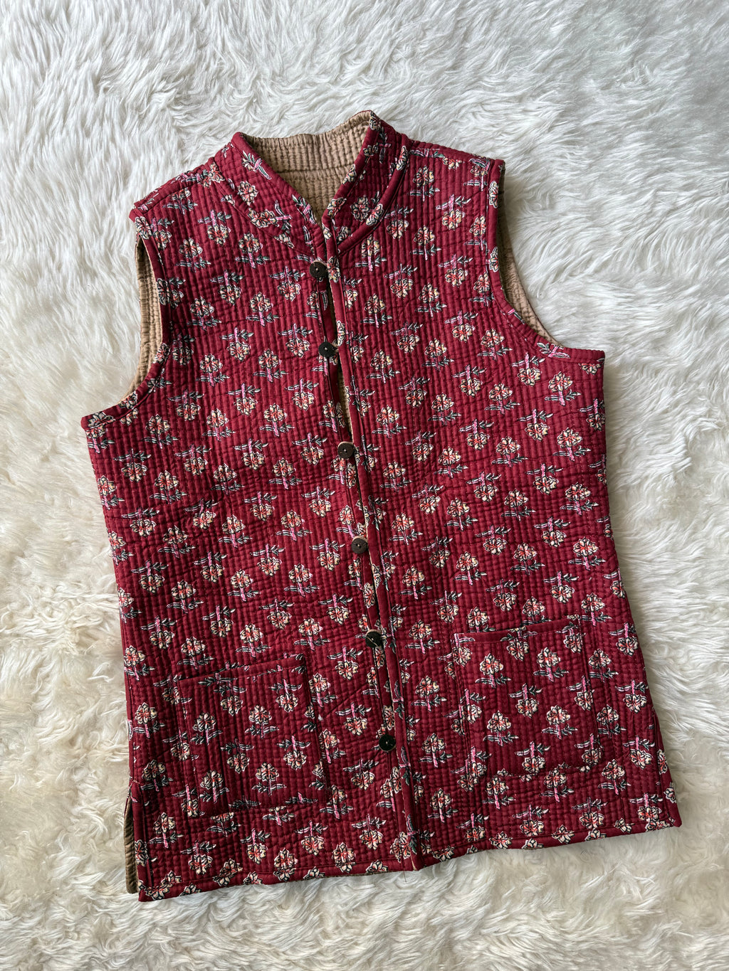 Reversible Quilted Sleevesless Jacket