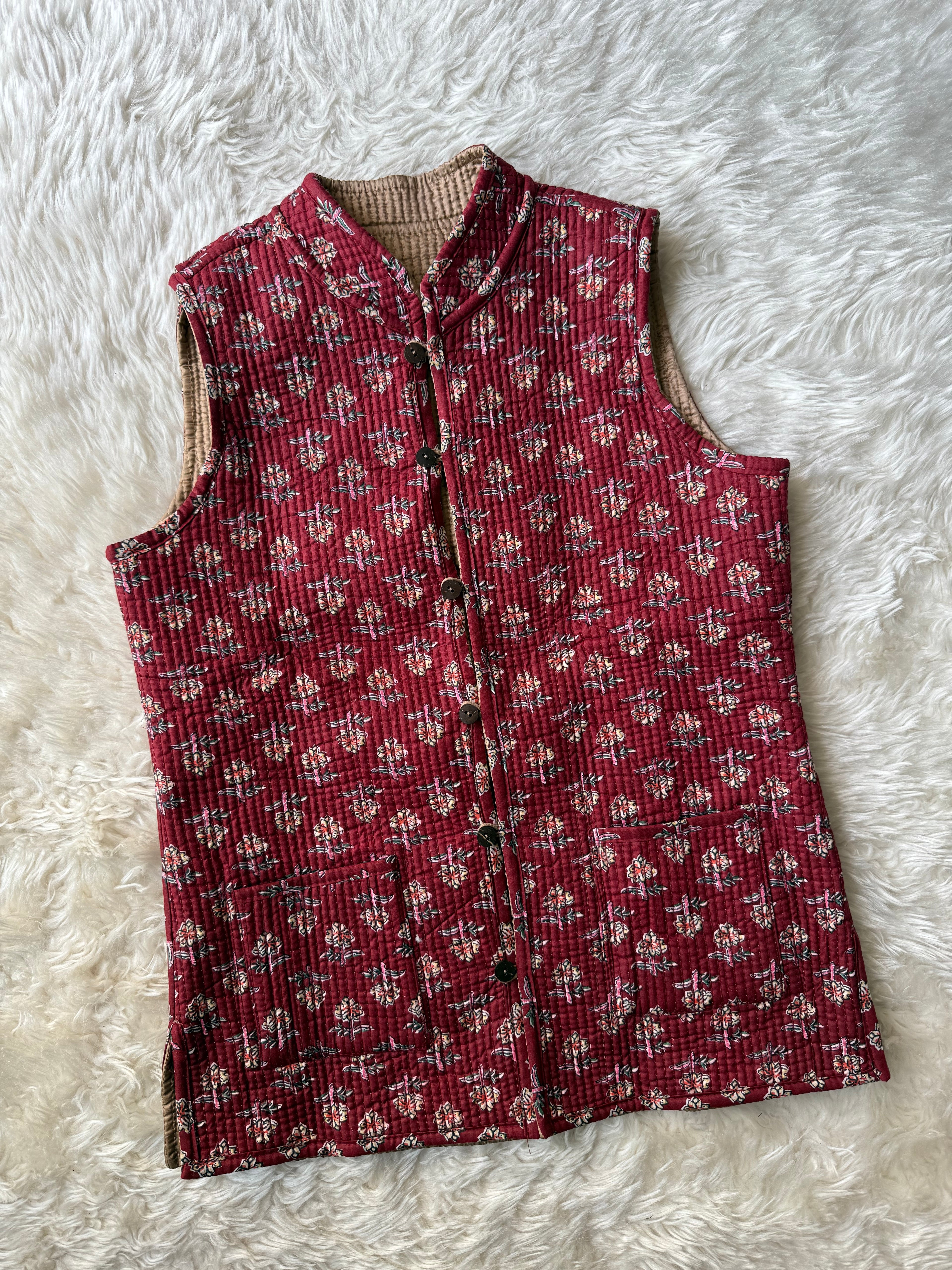 Reversible Quilted Sleevesless Jacket
