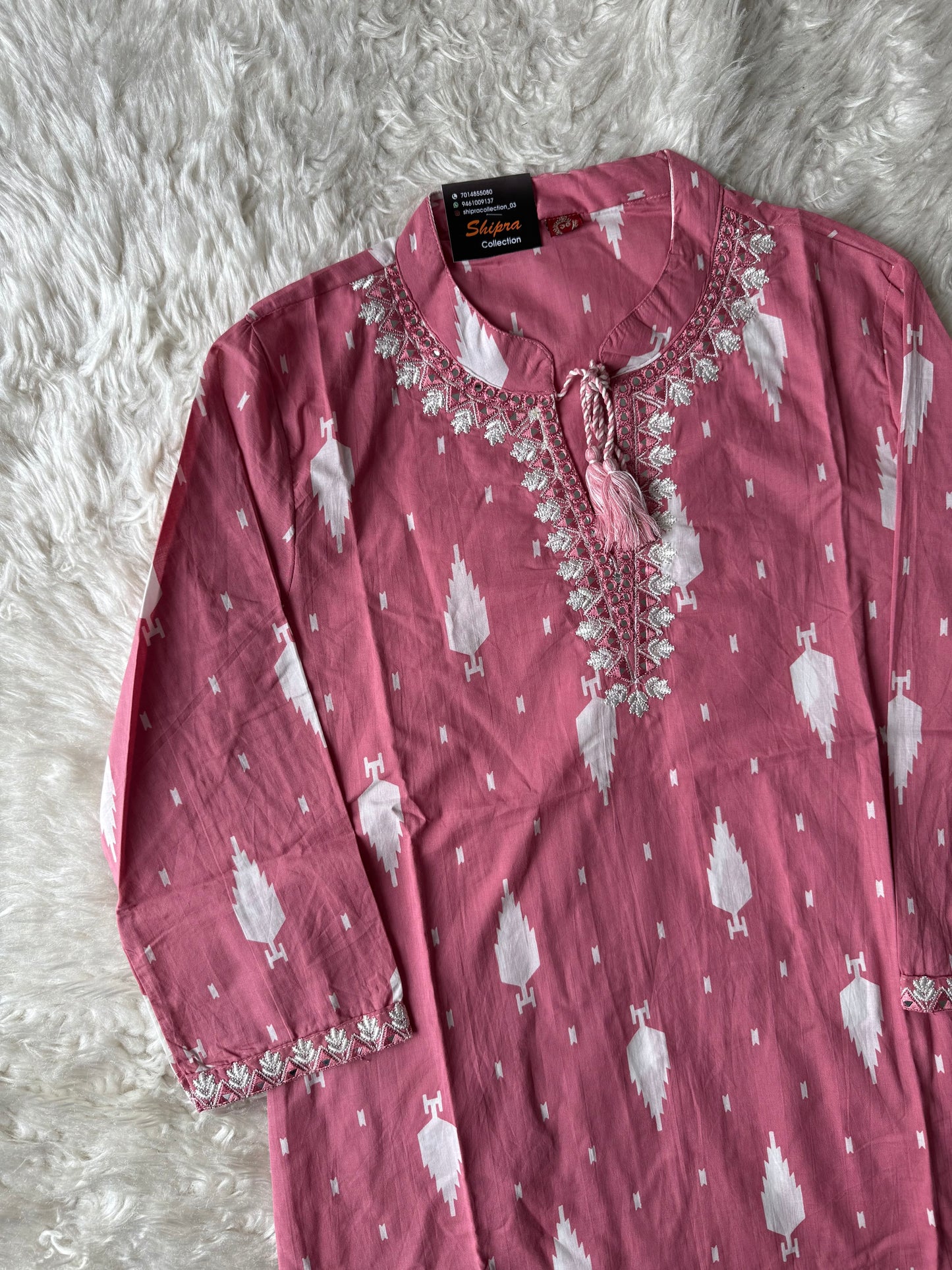 Pure Cotton Kurti Pant Dupatta Set