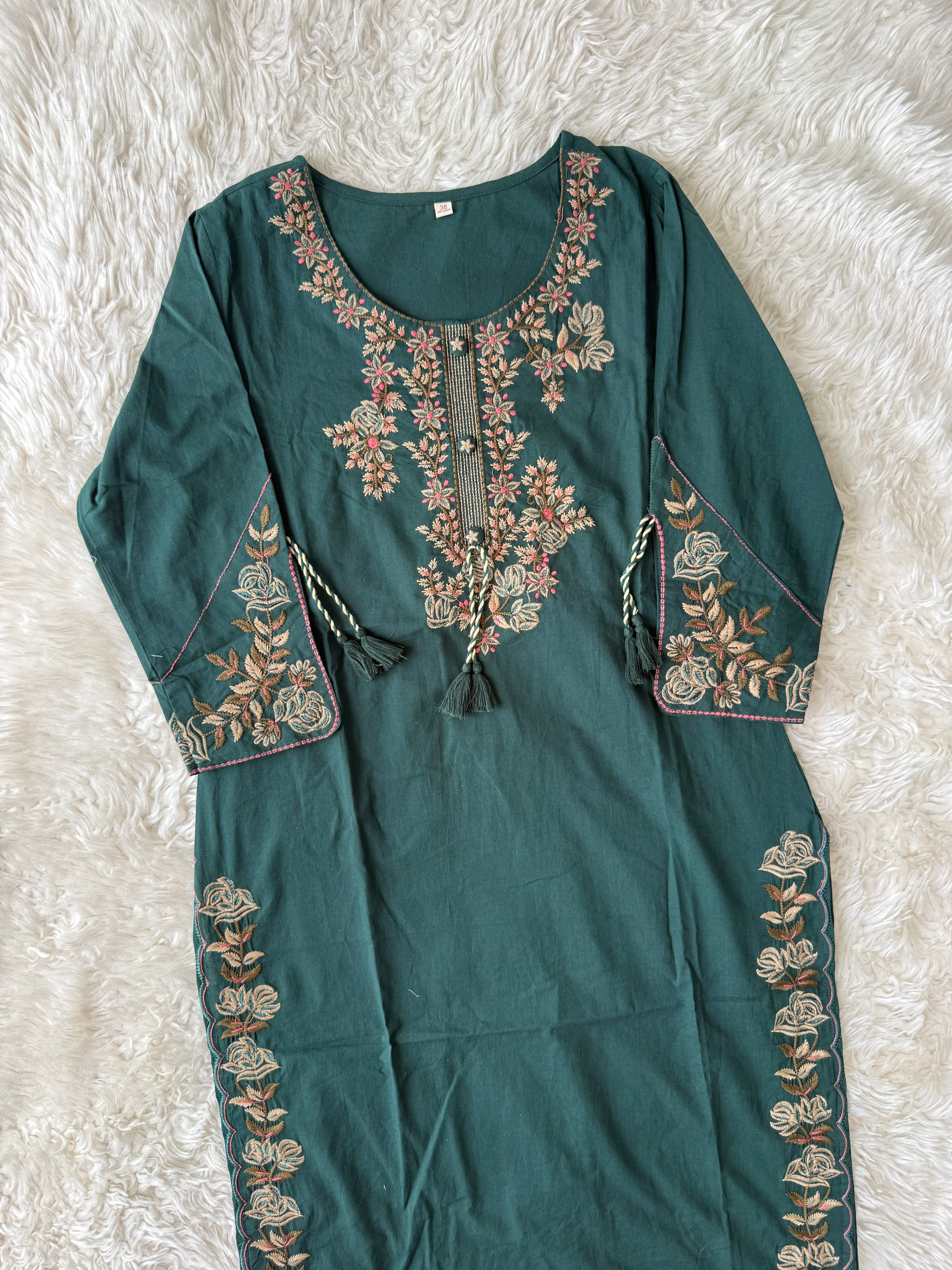 Premium Cotton Kurti Pant Dupatta Set