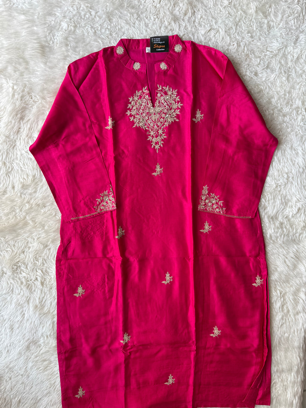 “Plus Size” Dola Silk Kurti Pant Dupatta Set