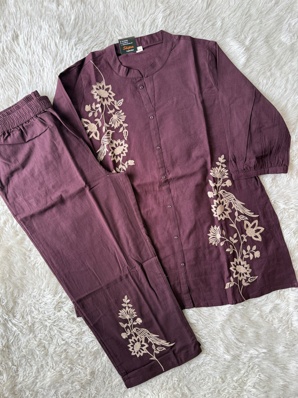 “Plus Size” Soft Khadi Cotton Co-ord Set