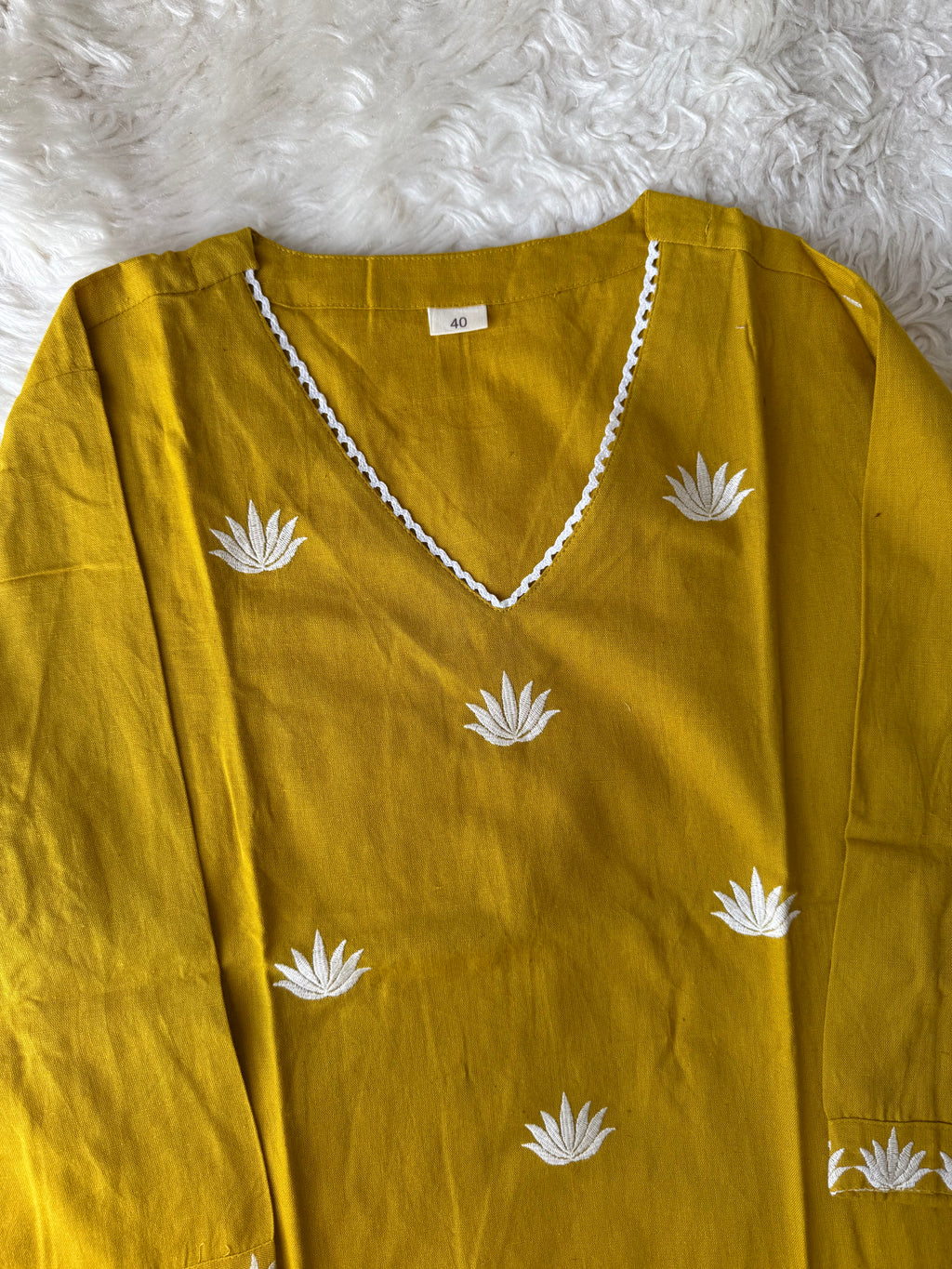 Khadi Cotton Kurti Pant Dupatta Set