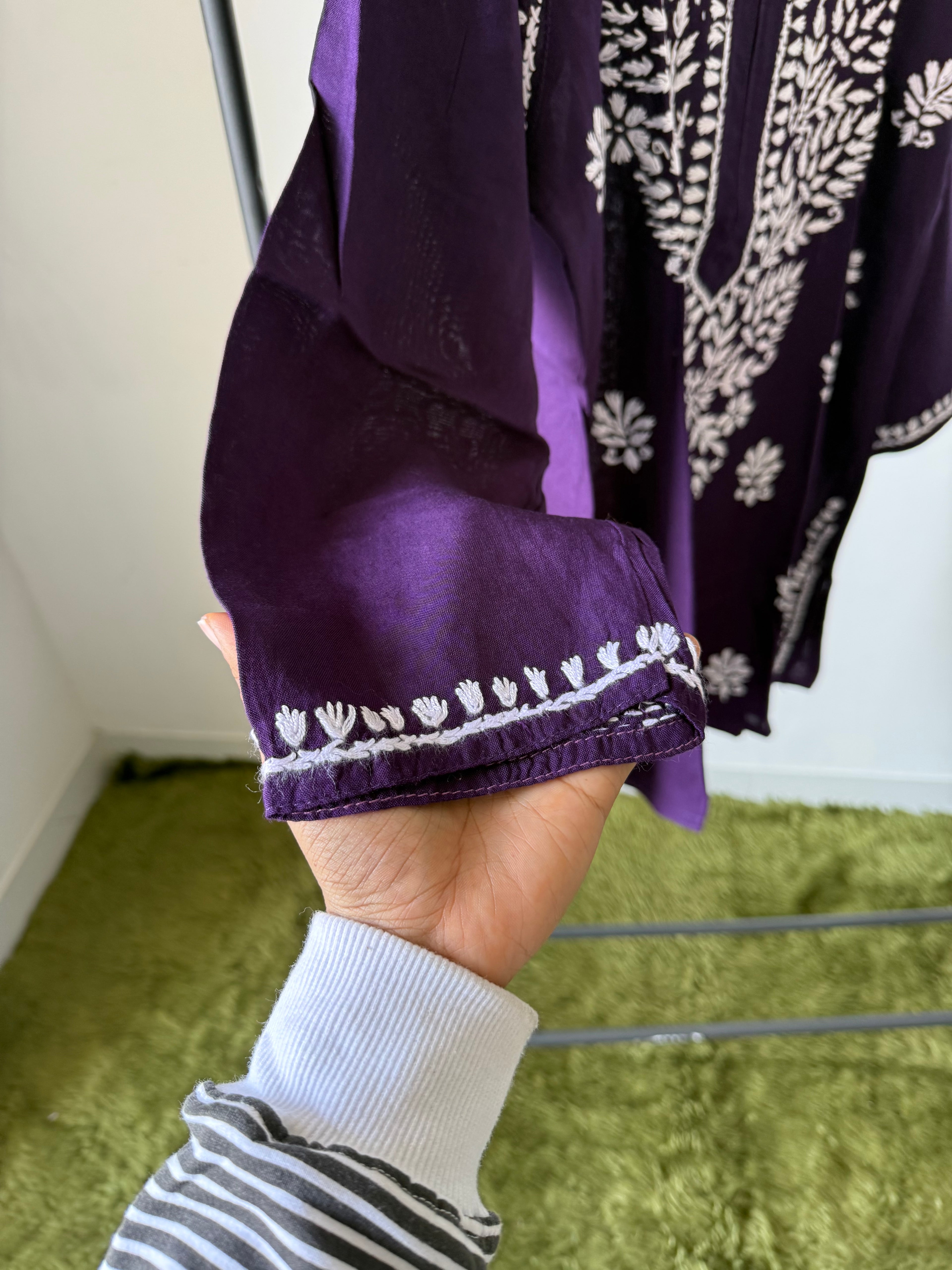 Heavy Rayon Chikankari Short kurti