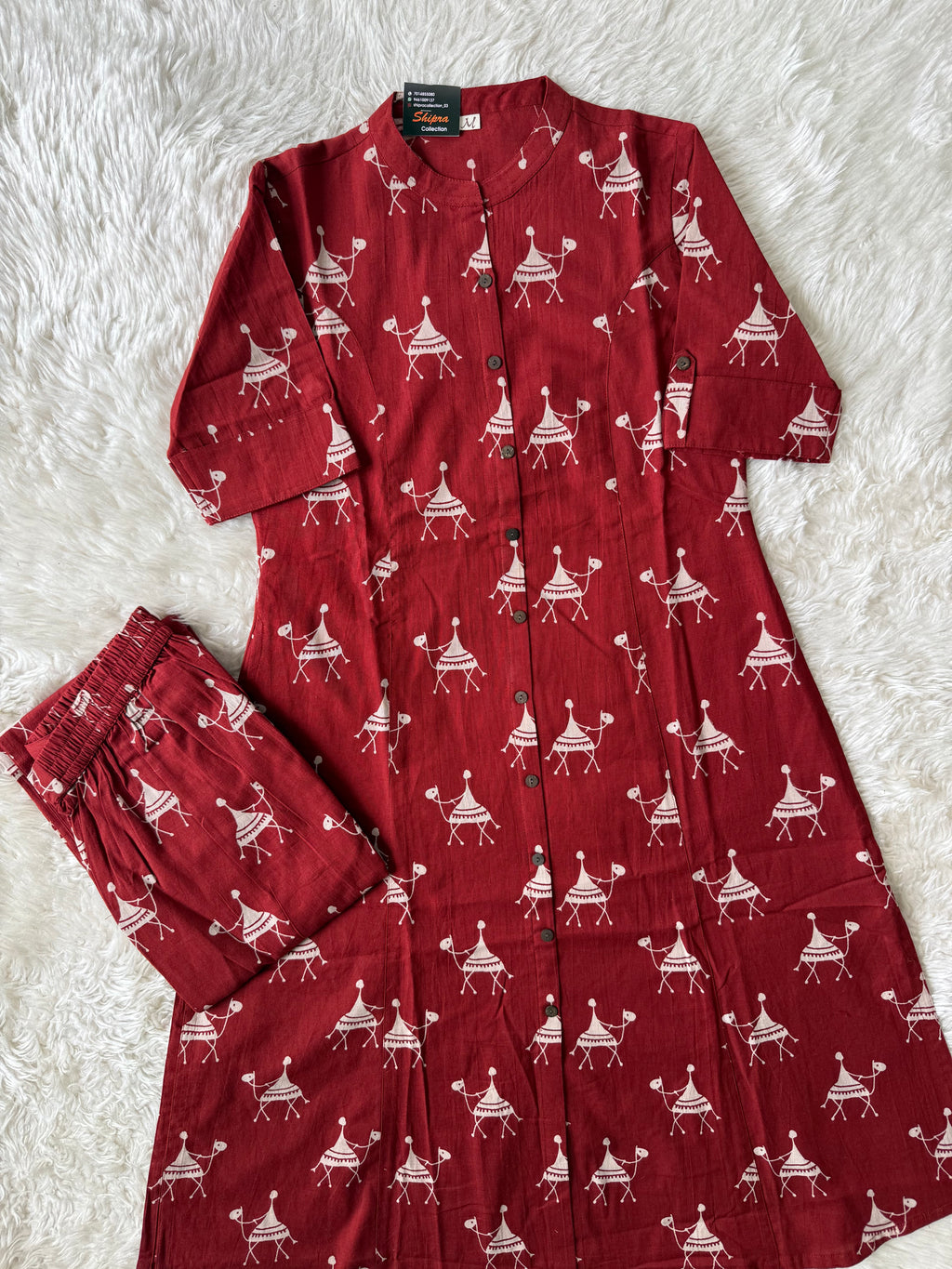 Khadi Cotton Elbow Sleeves Set