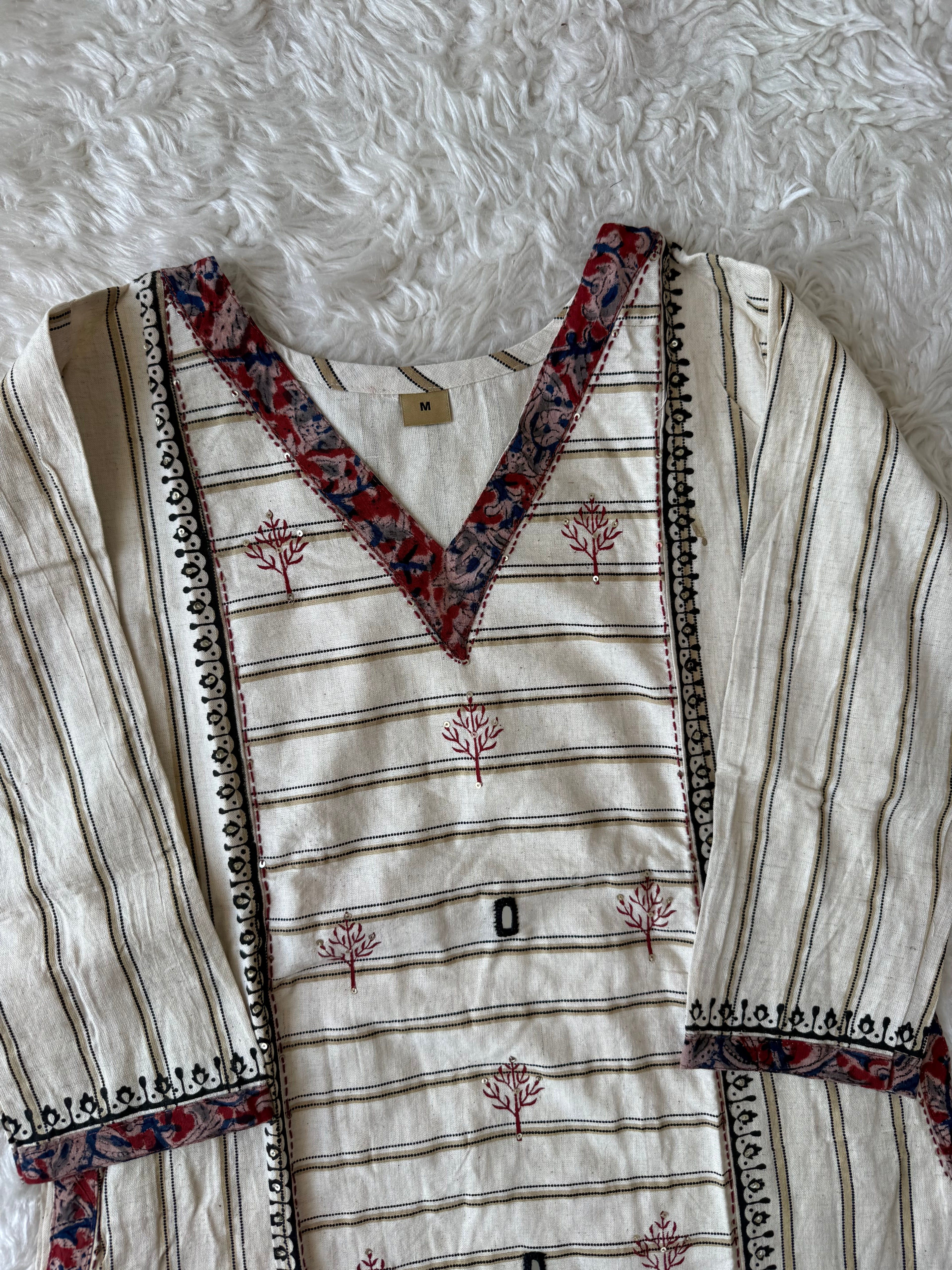 Khadi Cotton Kurti Pant Set