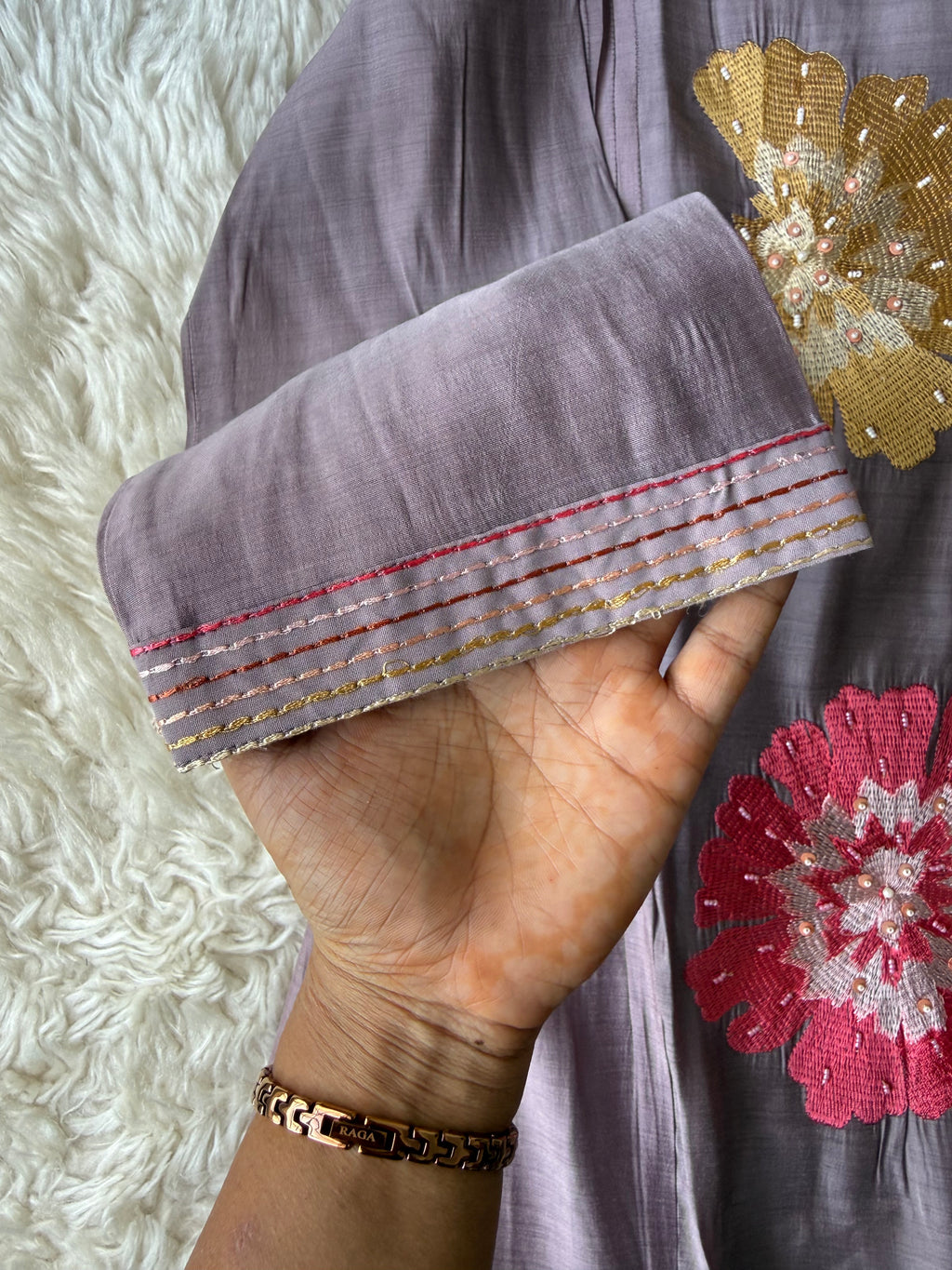 Mul Chanderi Kurti Pant Dupatta Set