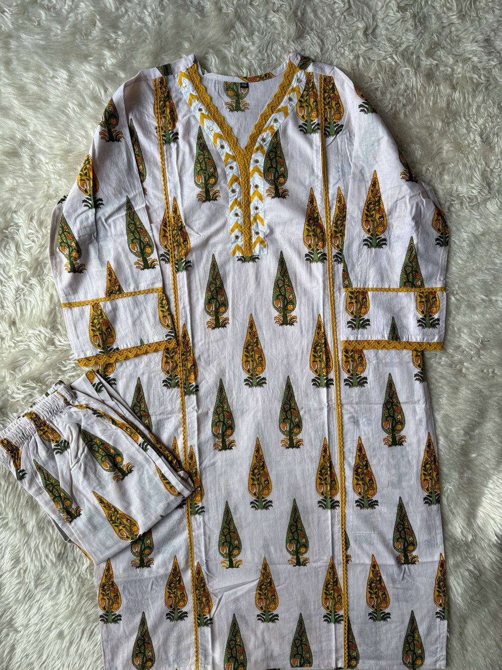Cotton Kurti Pant Set