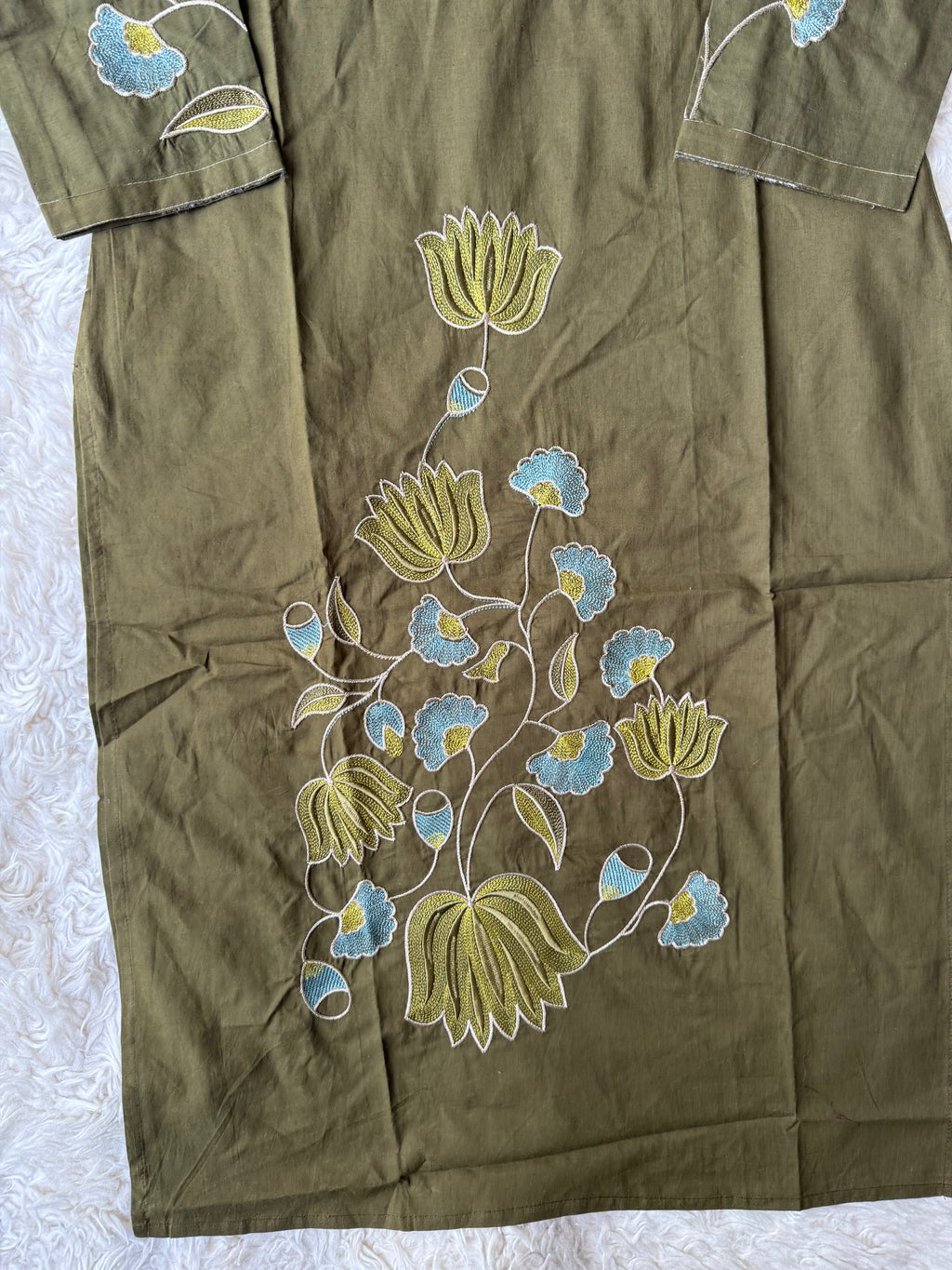 Pure Cotton Kurti Pant Dupatta Set