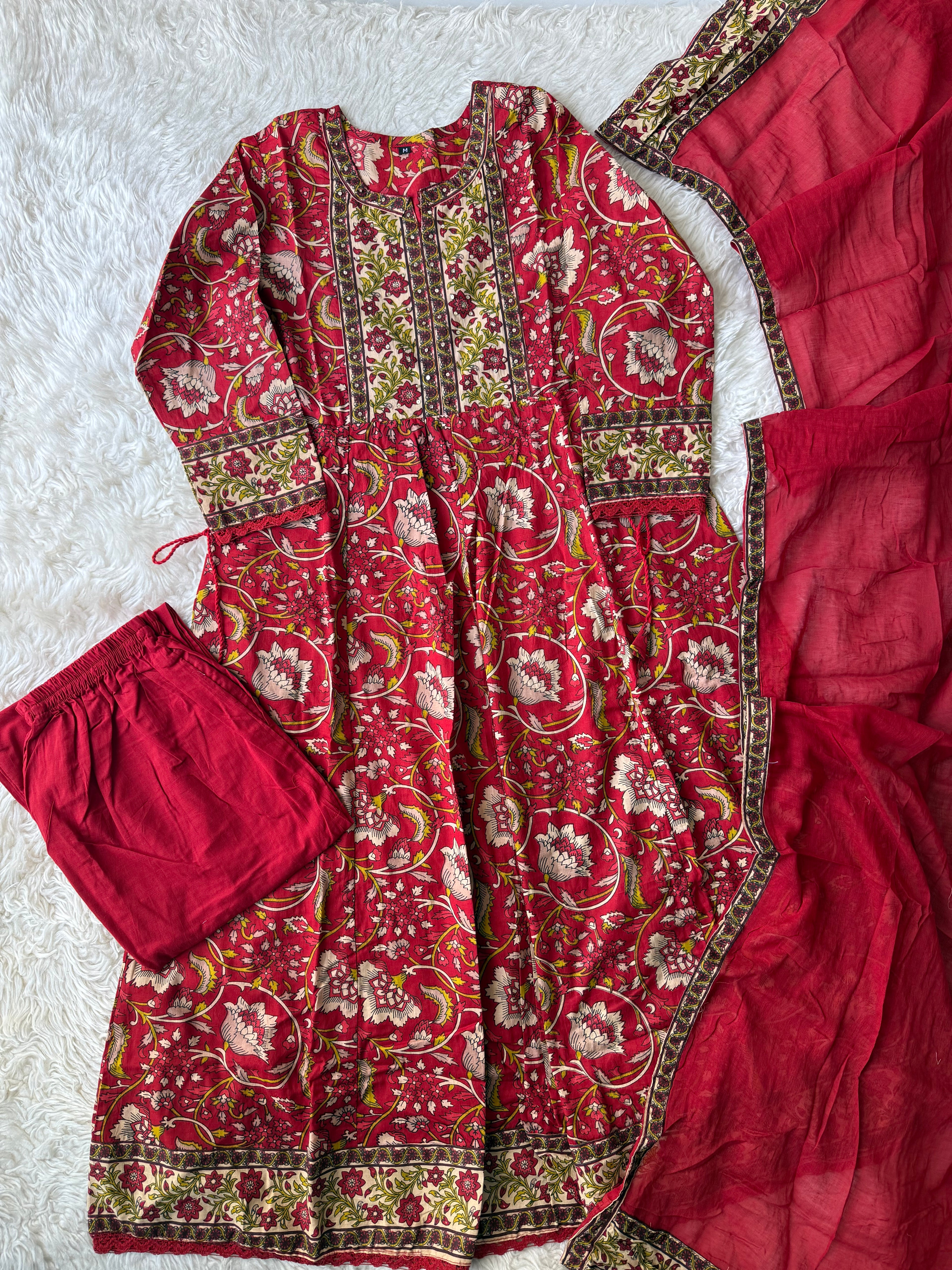 Budget Friendly FLARE Kurti Pant Dupatta Set