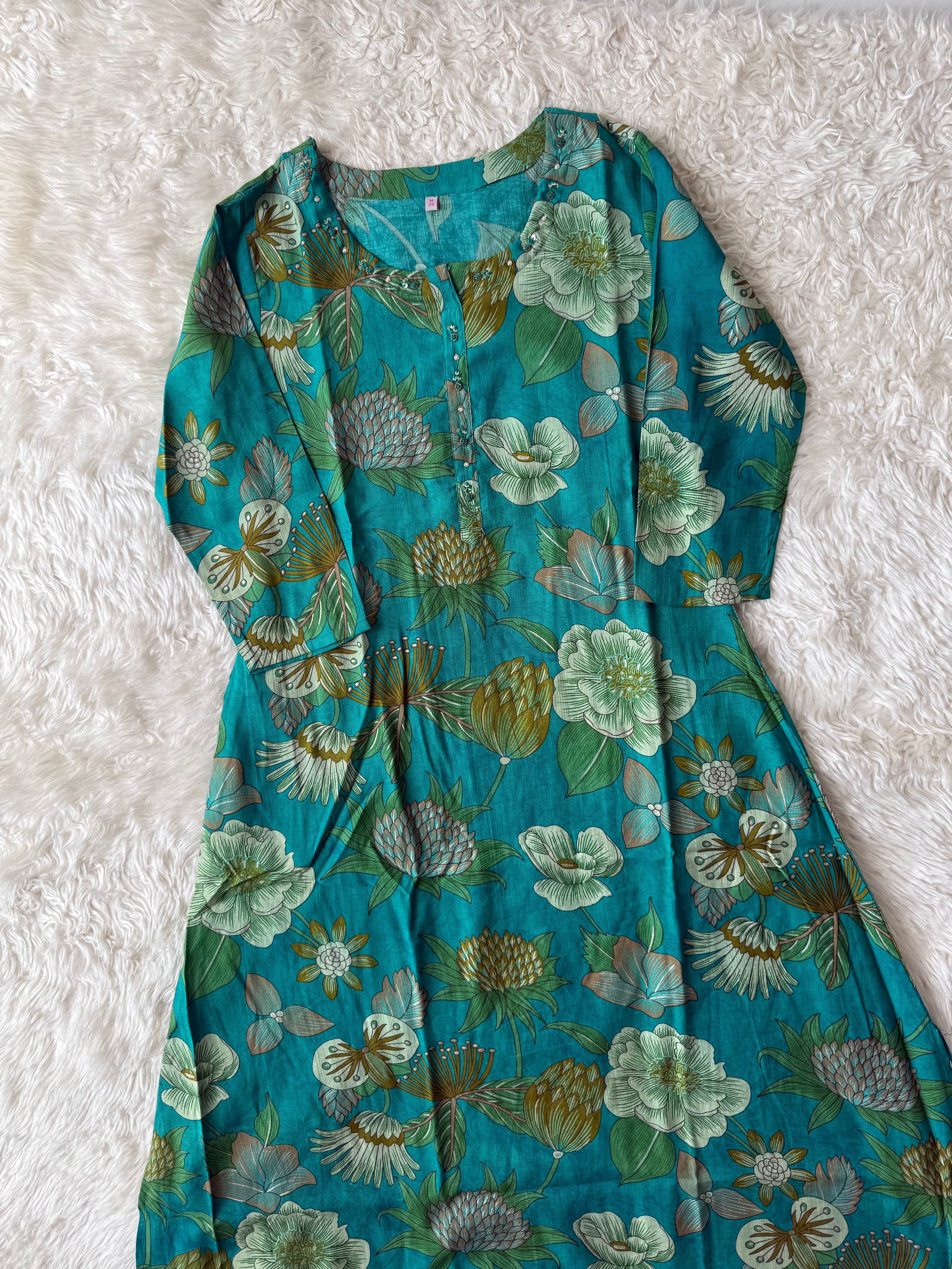 Rayon Kurti Pant Set