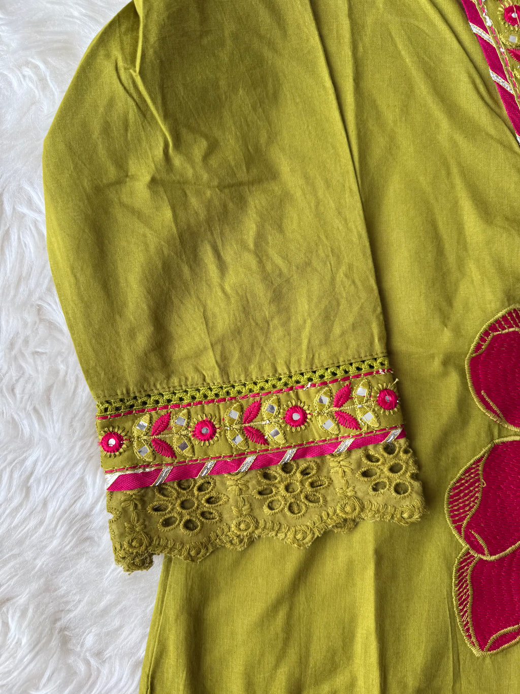 Pure Cotton Kurti Pant Dupatta Set