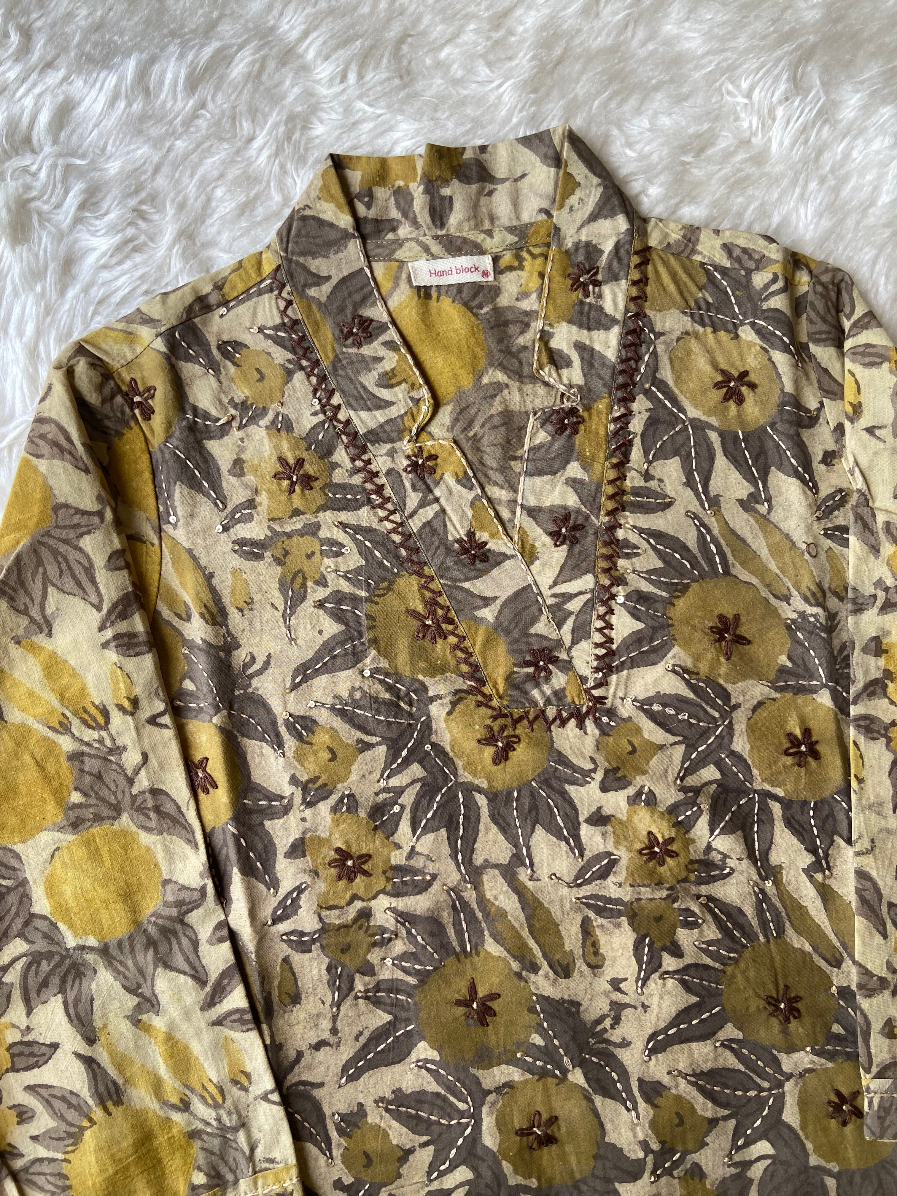 Premium Cotton Handblock Kurti