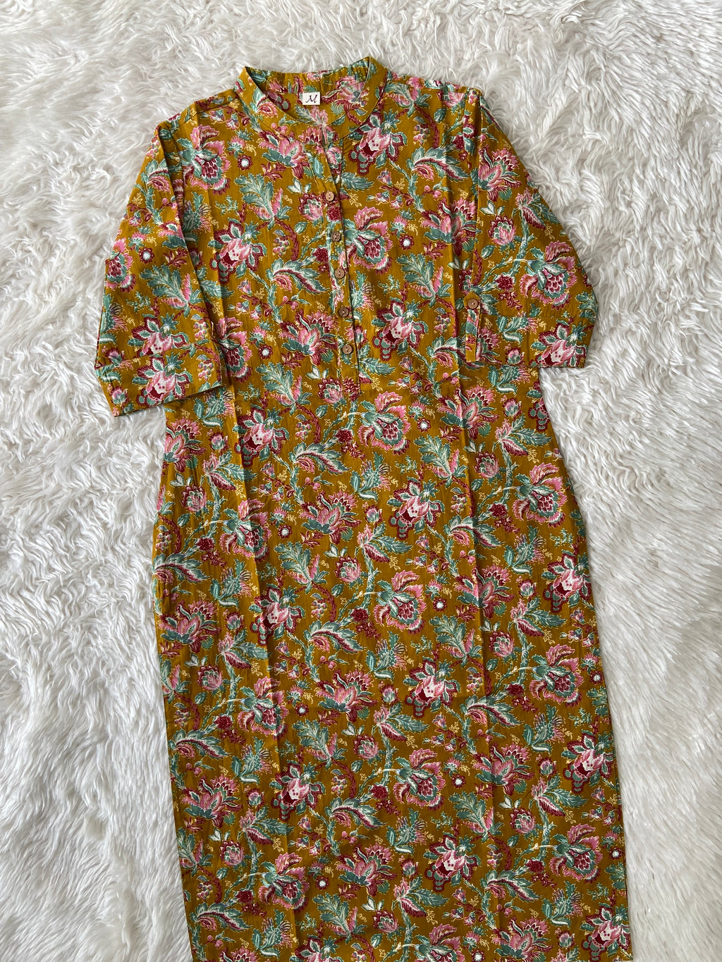 Premium Cotton Elbow Sleeves Kurti