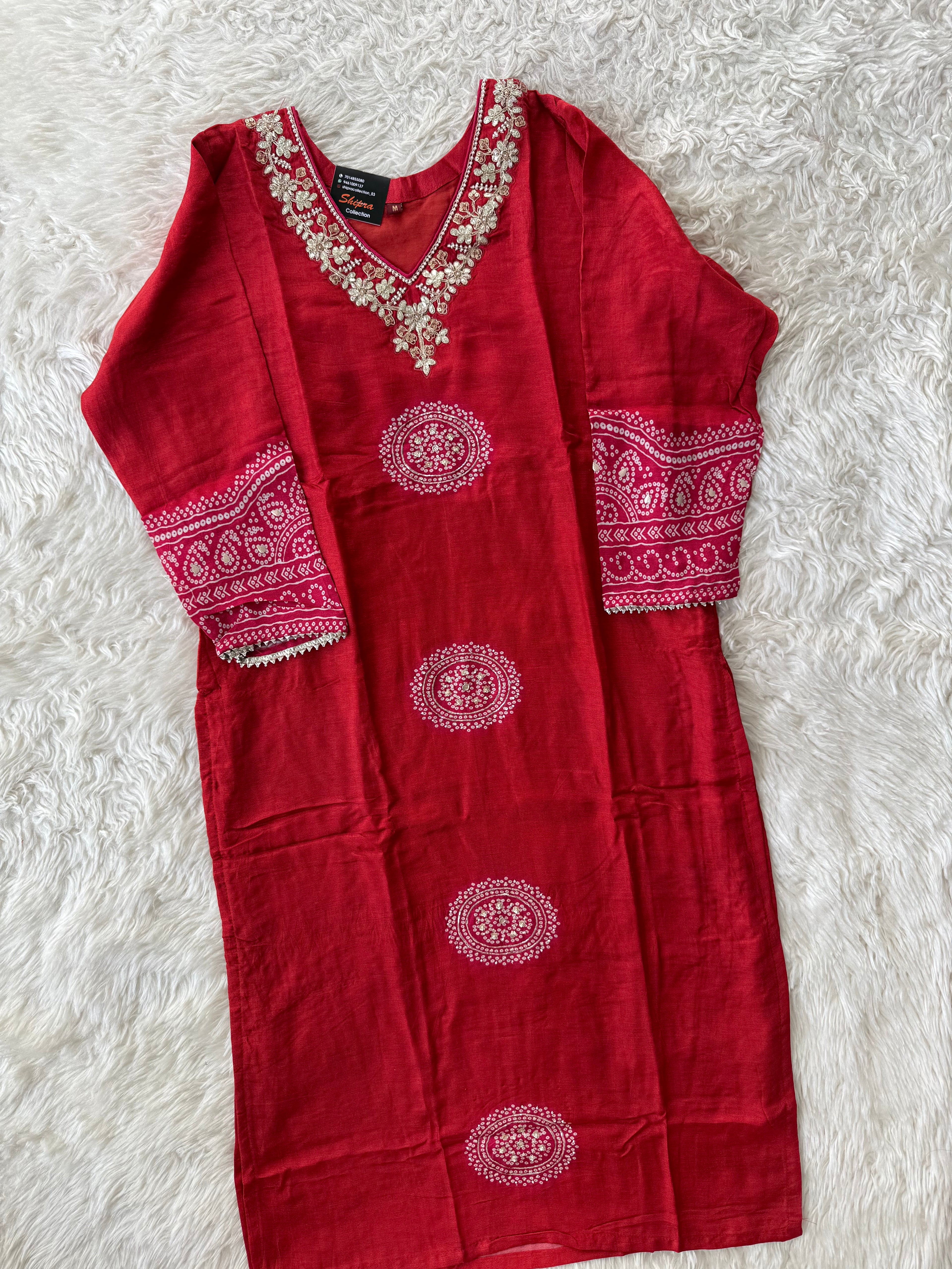 Dola Silk Kurti Pant Dupatta Set