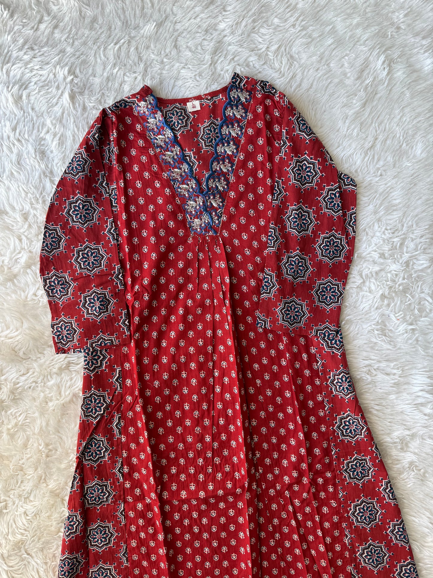 Pure Cotton Kurti Pant Dupatta Set