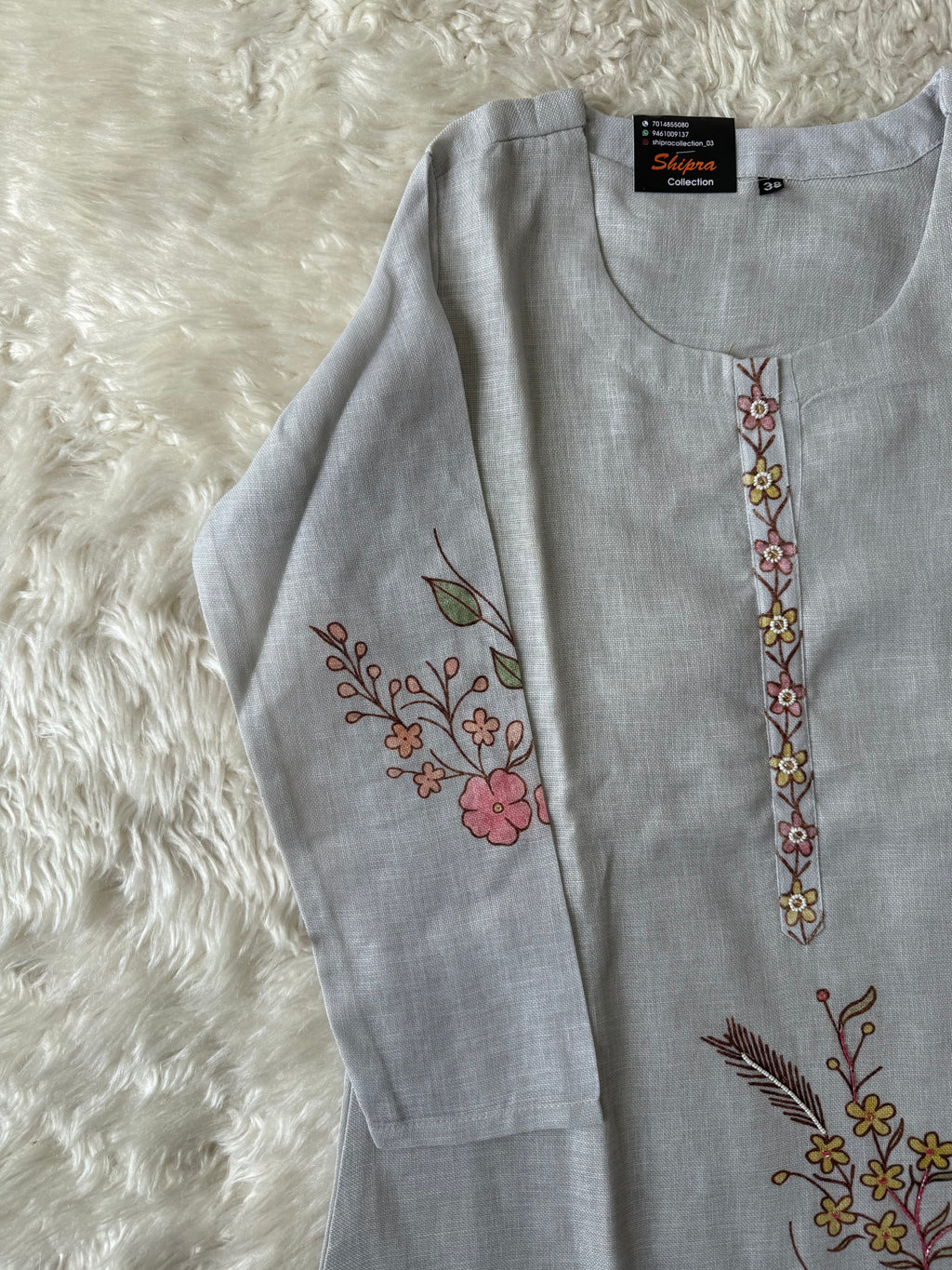 Linen Kurti Pant Dupatta Set