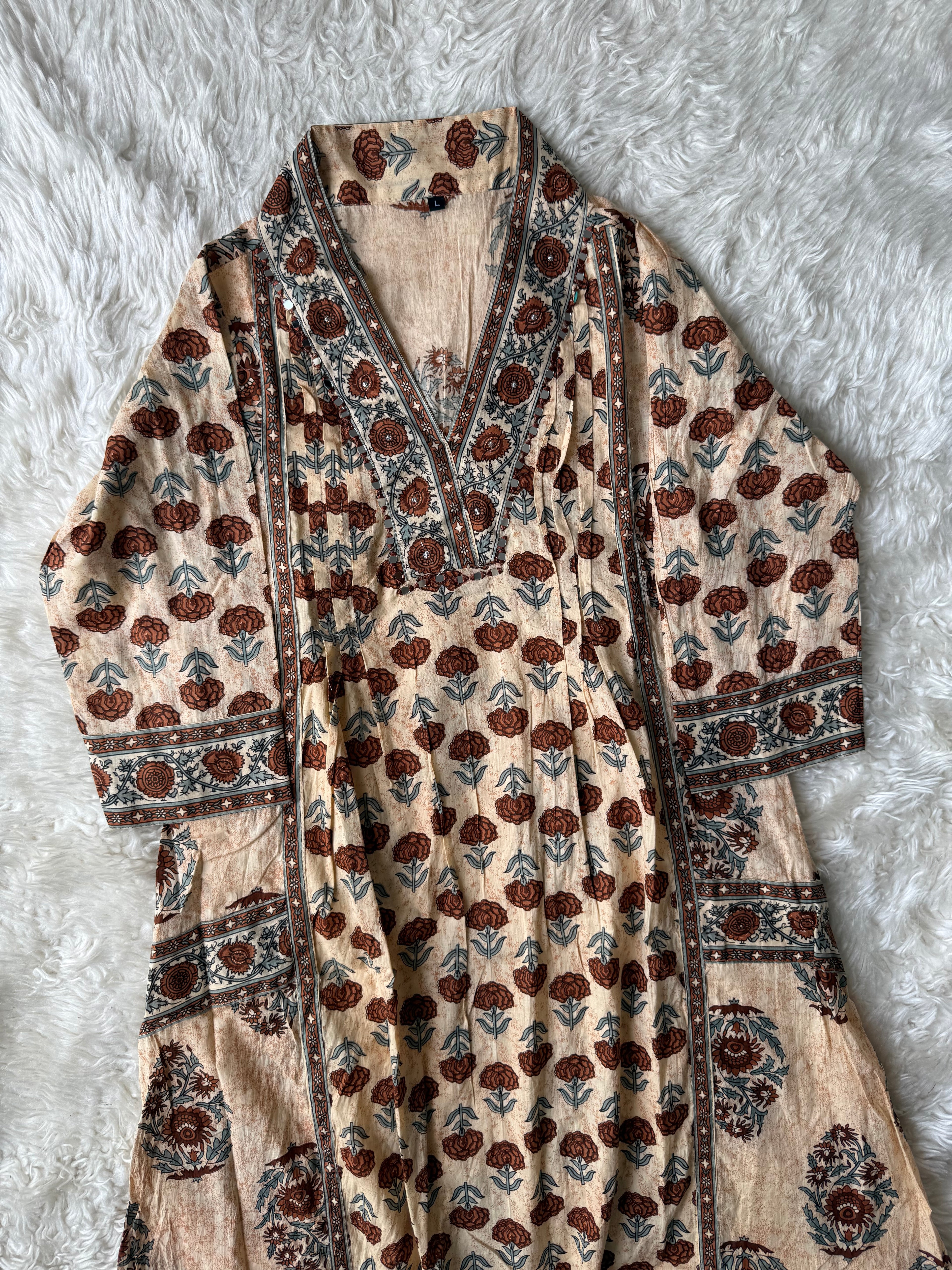 Budget Friendly FLARE Kurti Pant Dupatta Set