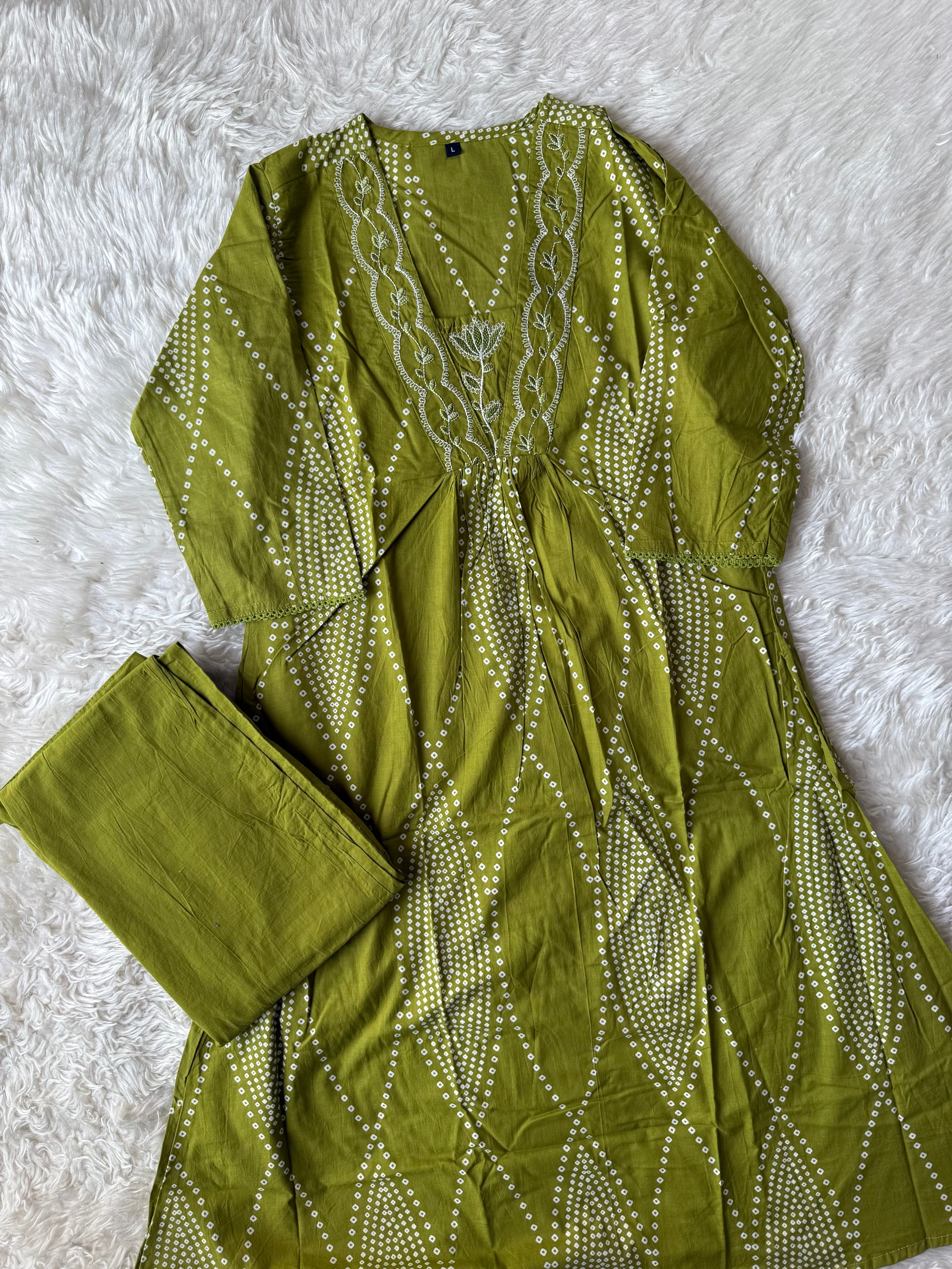 Cotton Kurti Pant Set