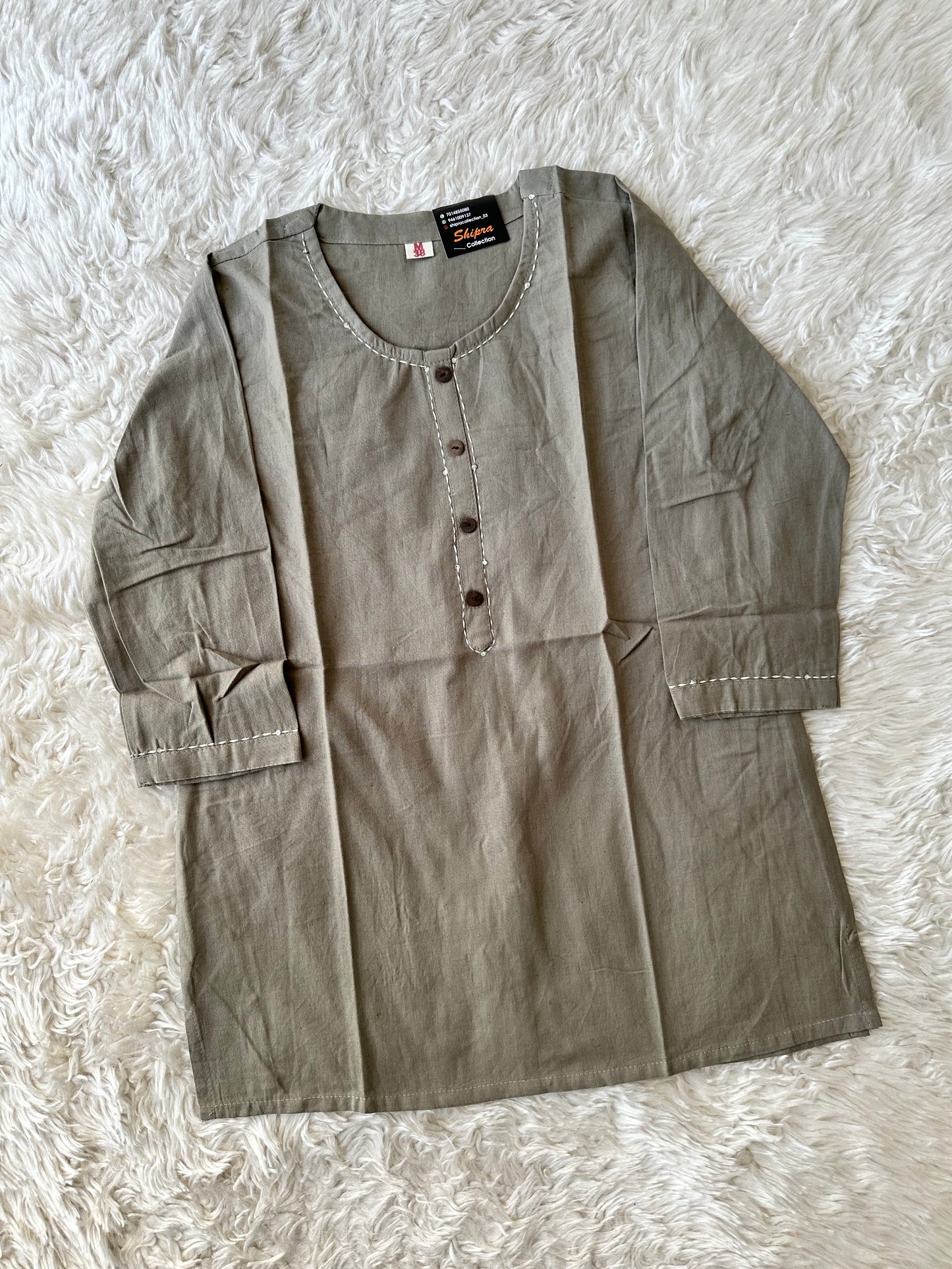 Khadi Cotton Short Kurti