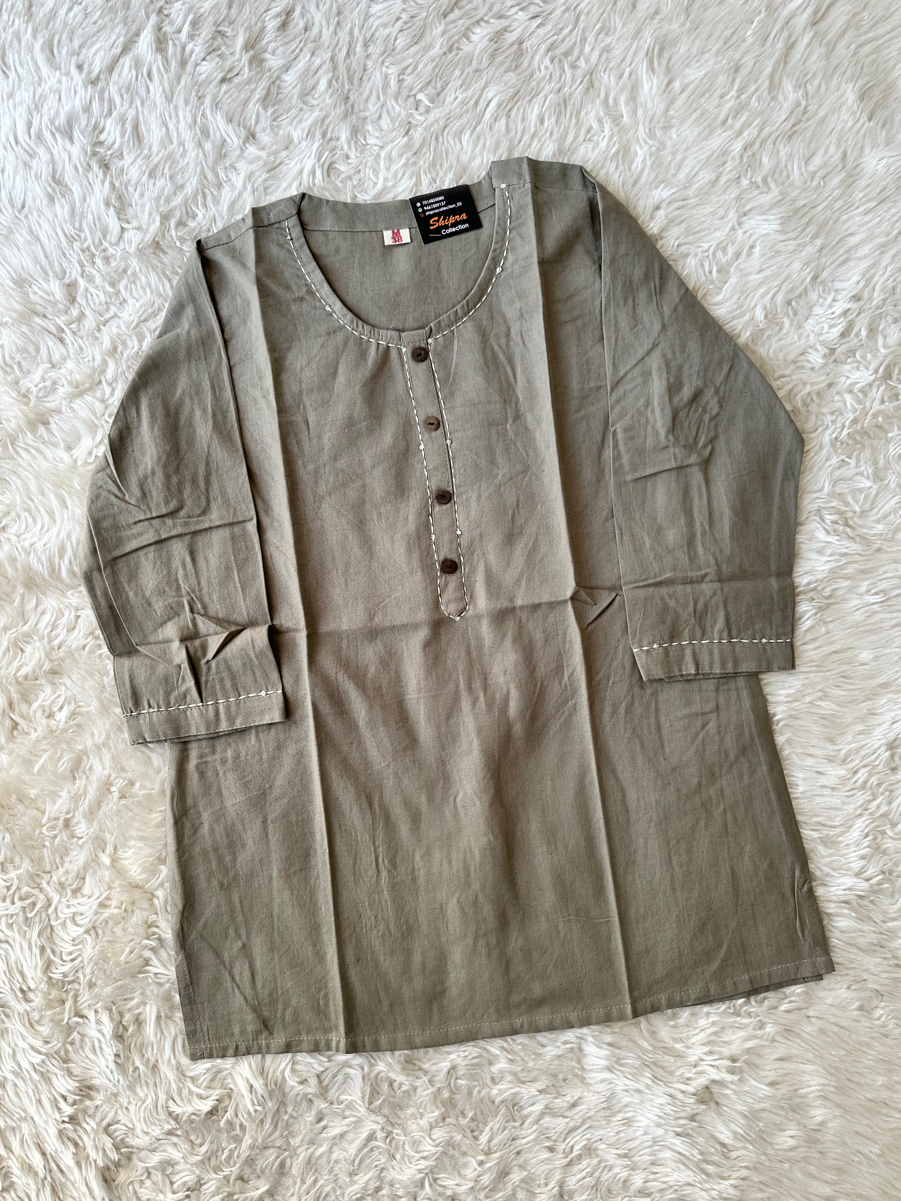 Khadi Cotton Short Kurti
