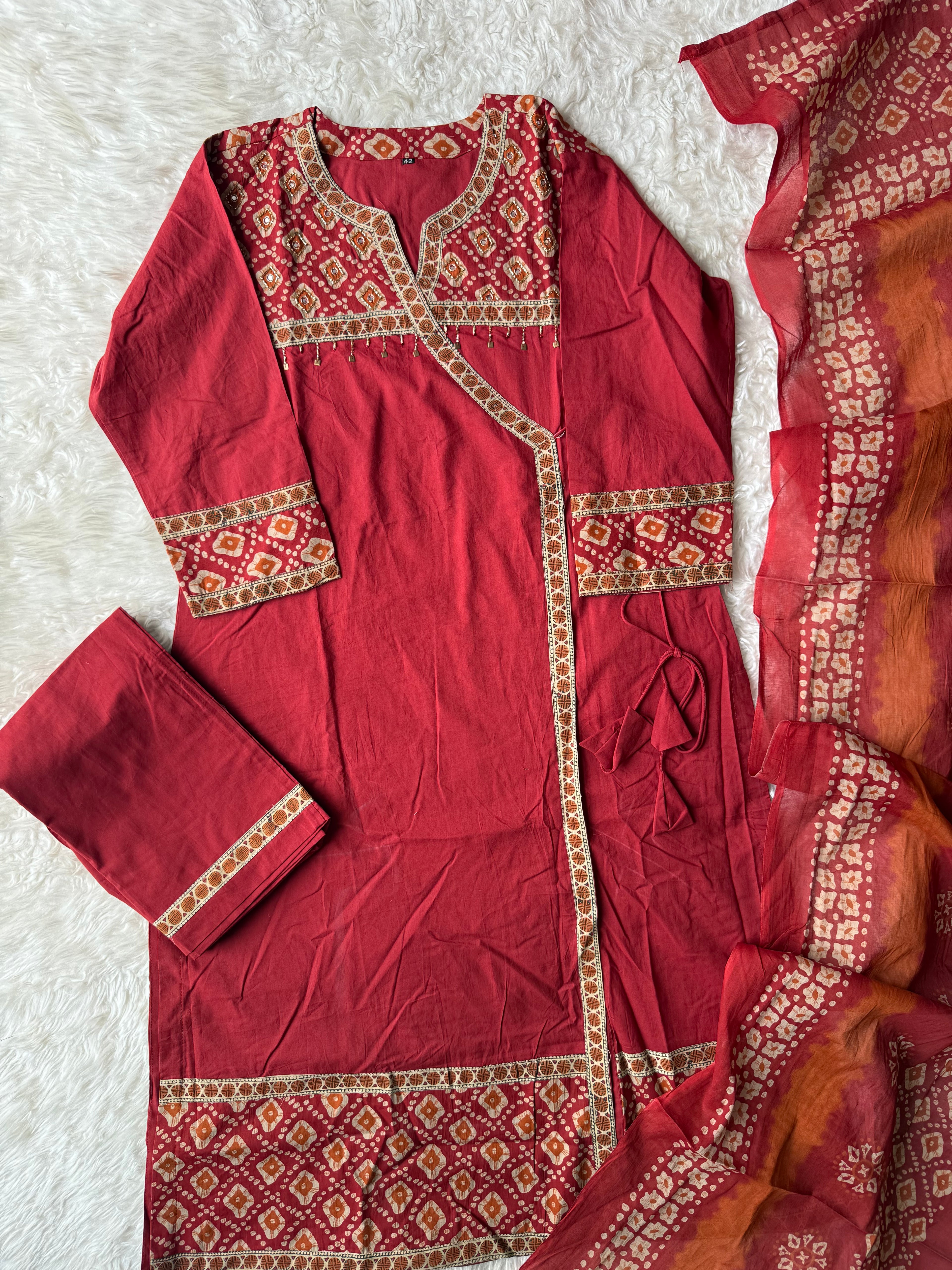 Premium Cotton Kurti Pant Dupatta Set