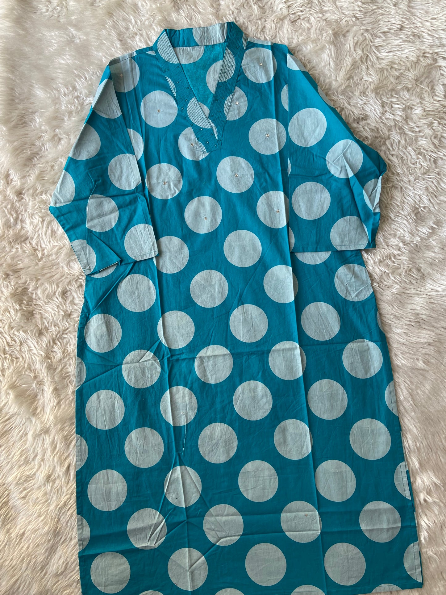 Premium Cotton V- Neck Kurti