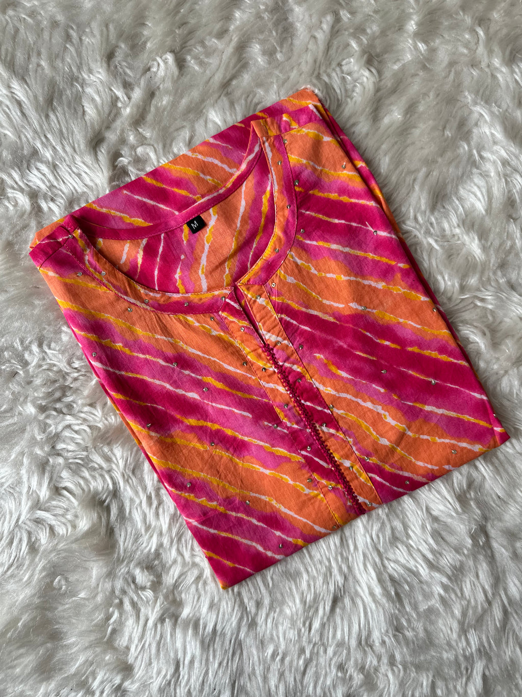 Premium Cotton Lehariya Kurti