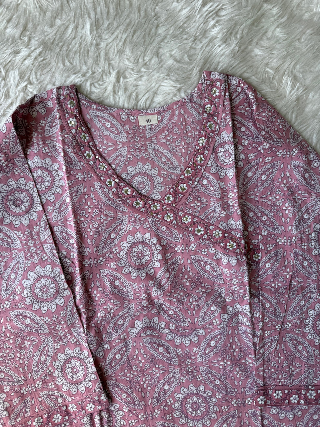 Pure Cotton Kurti Pant Dupatta Set