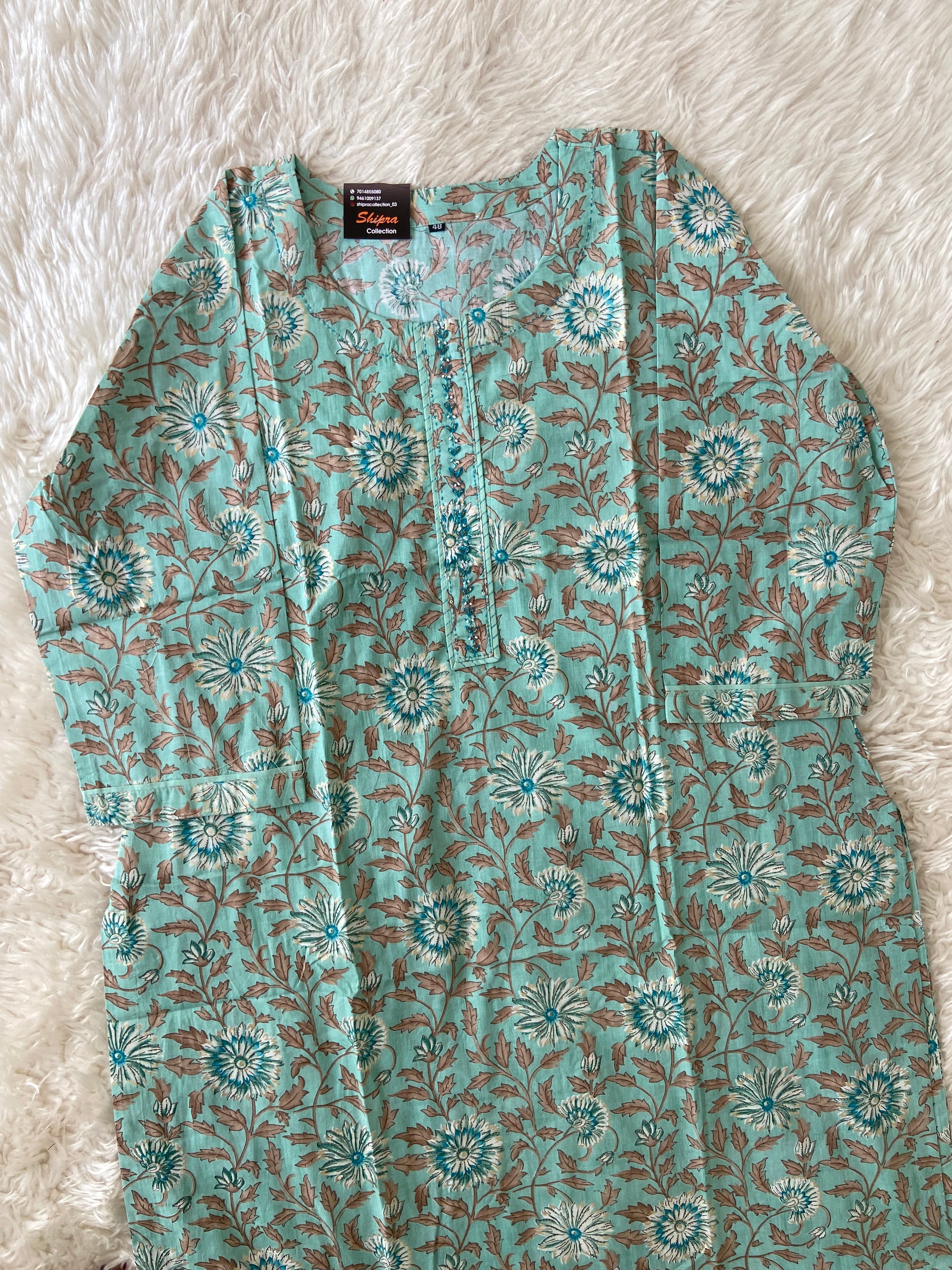 Premium Cotton Kurti Pant Set