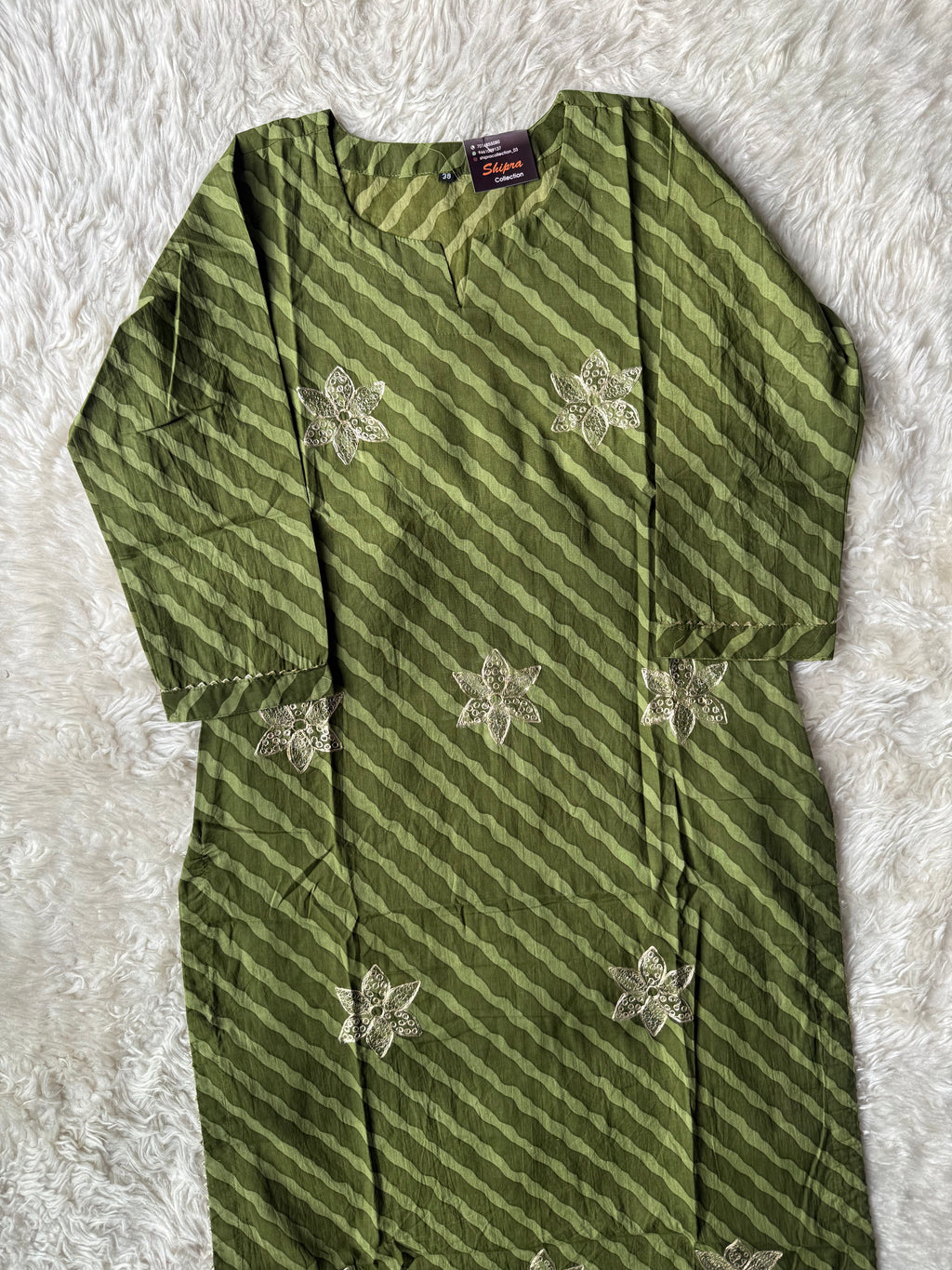 Premium Cotton Lehariya Kurti