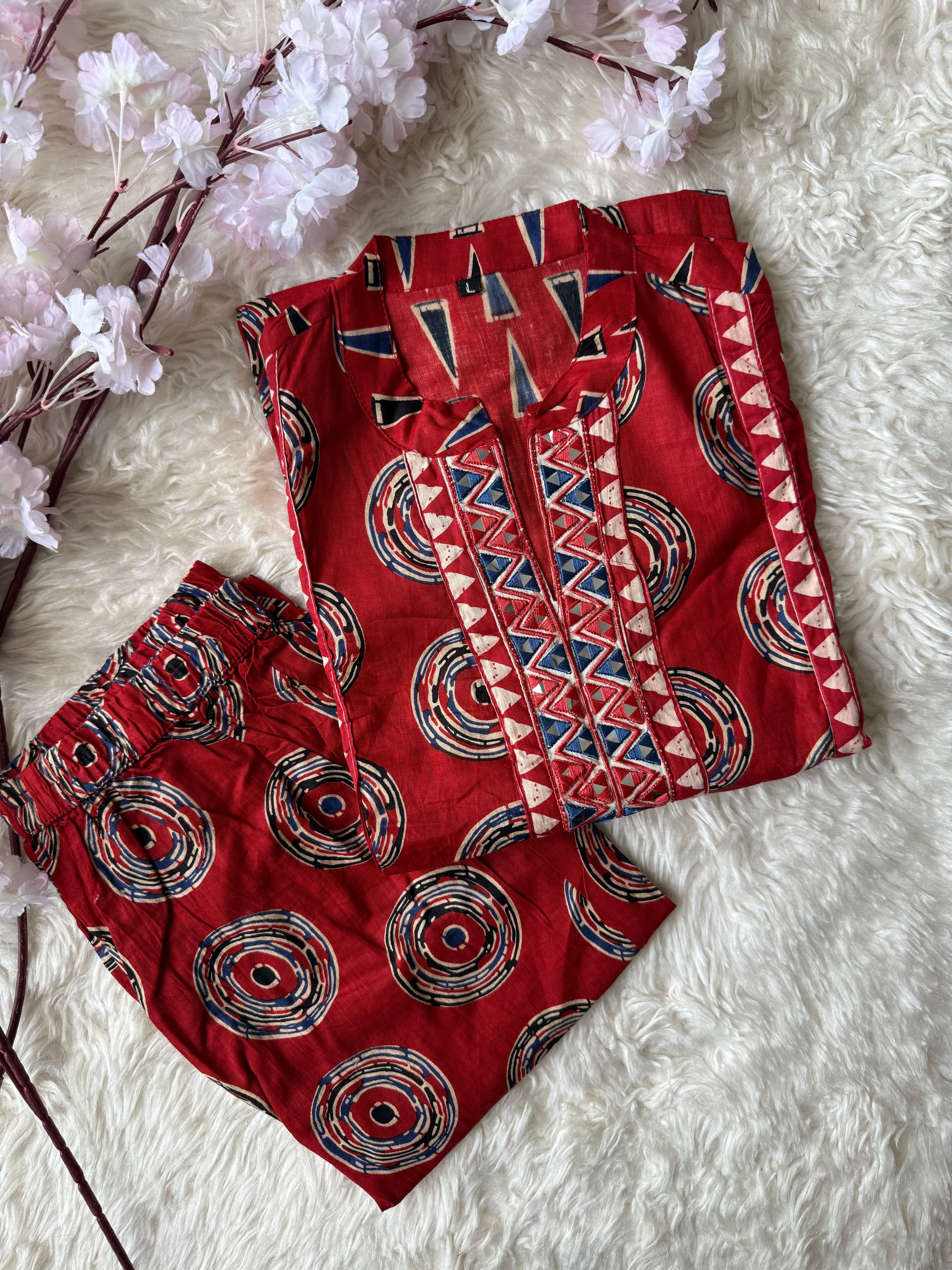 Cotton FLARE Kurti Pant Set