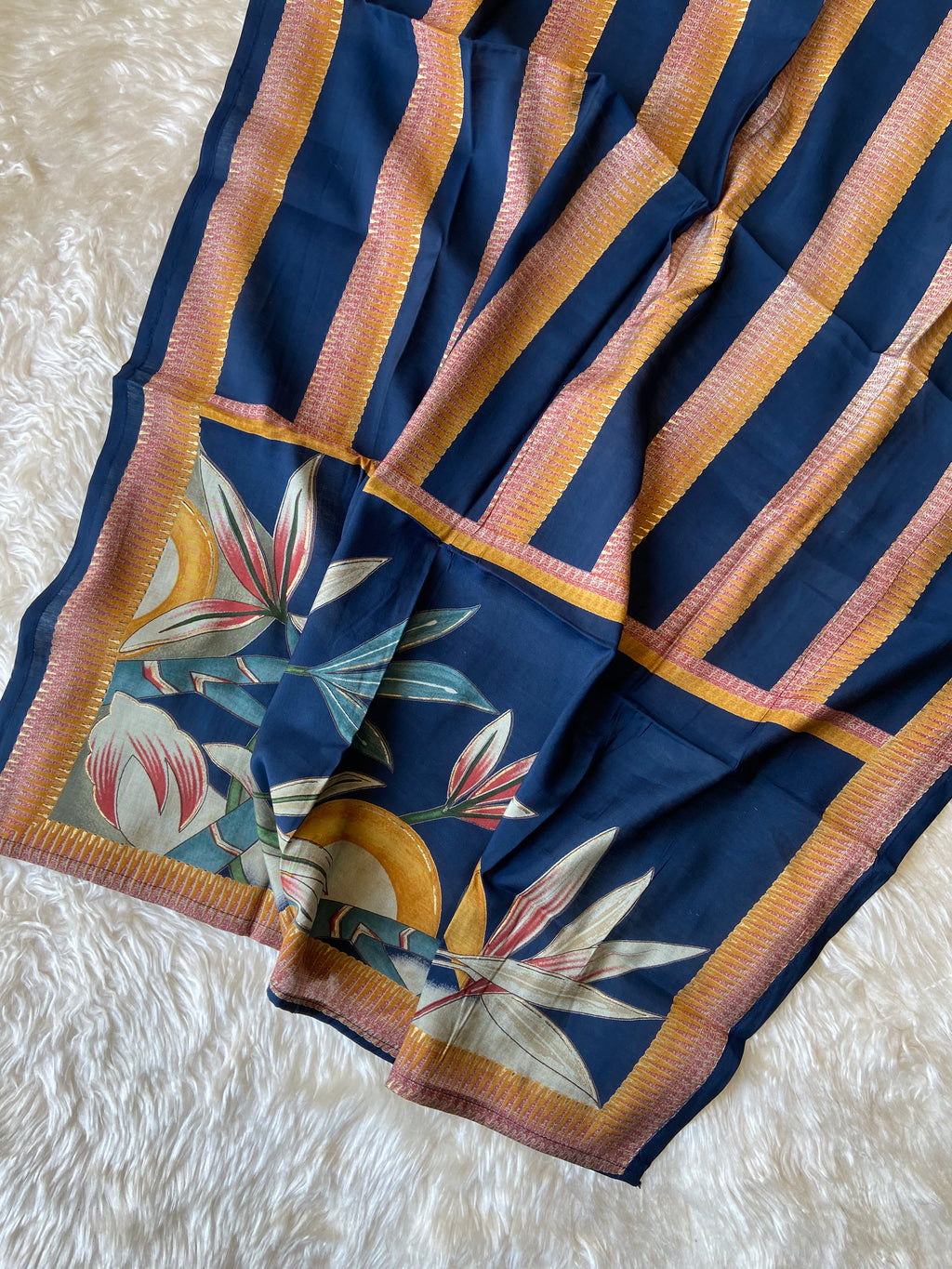Muslin Silk Kurti Afghani Pant Dupatta Set