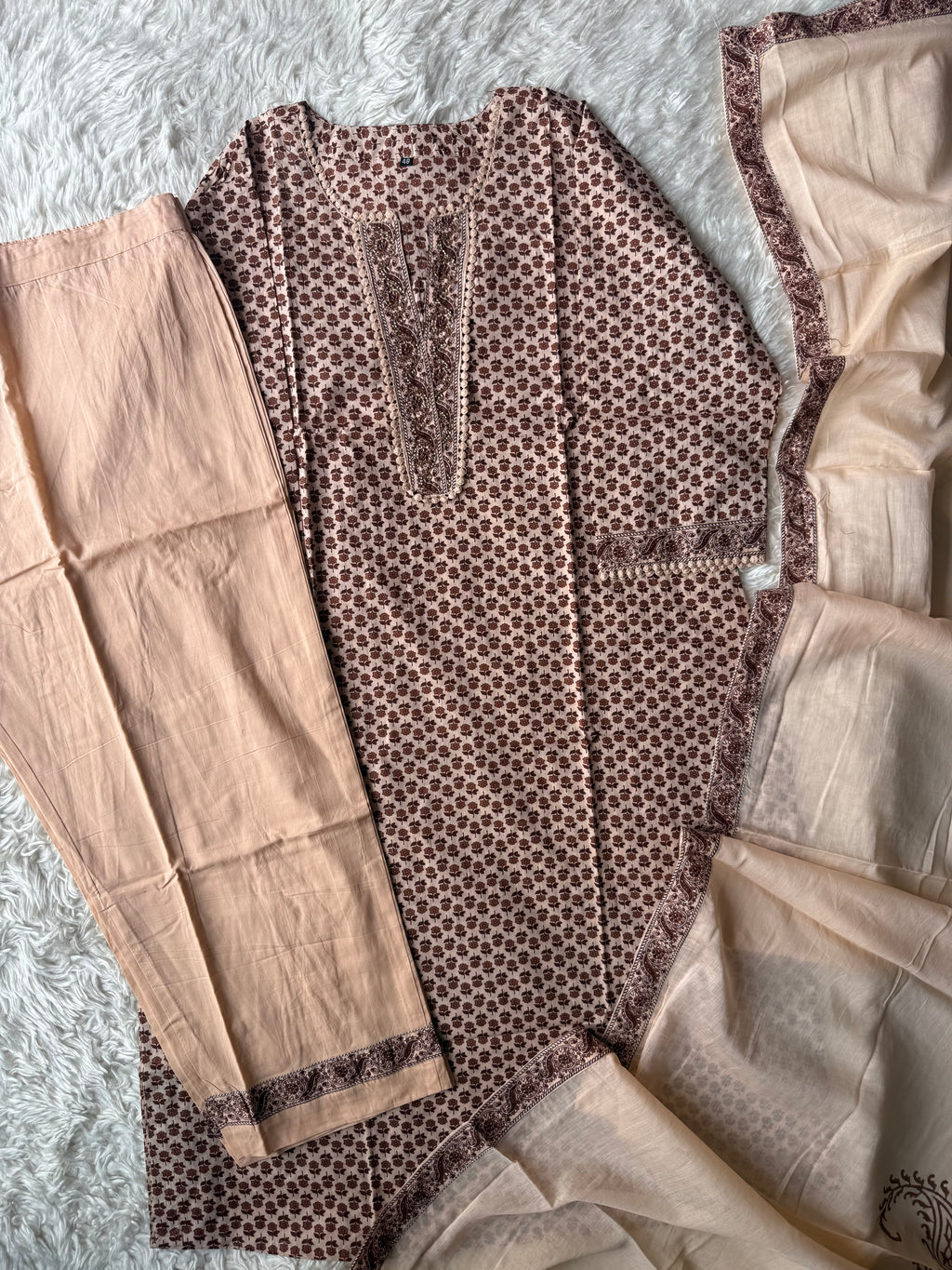 Premium Cotton Kurti Pant Dupatta Set