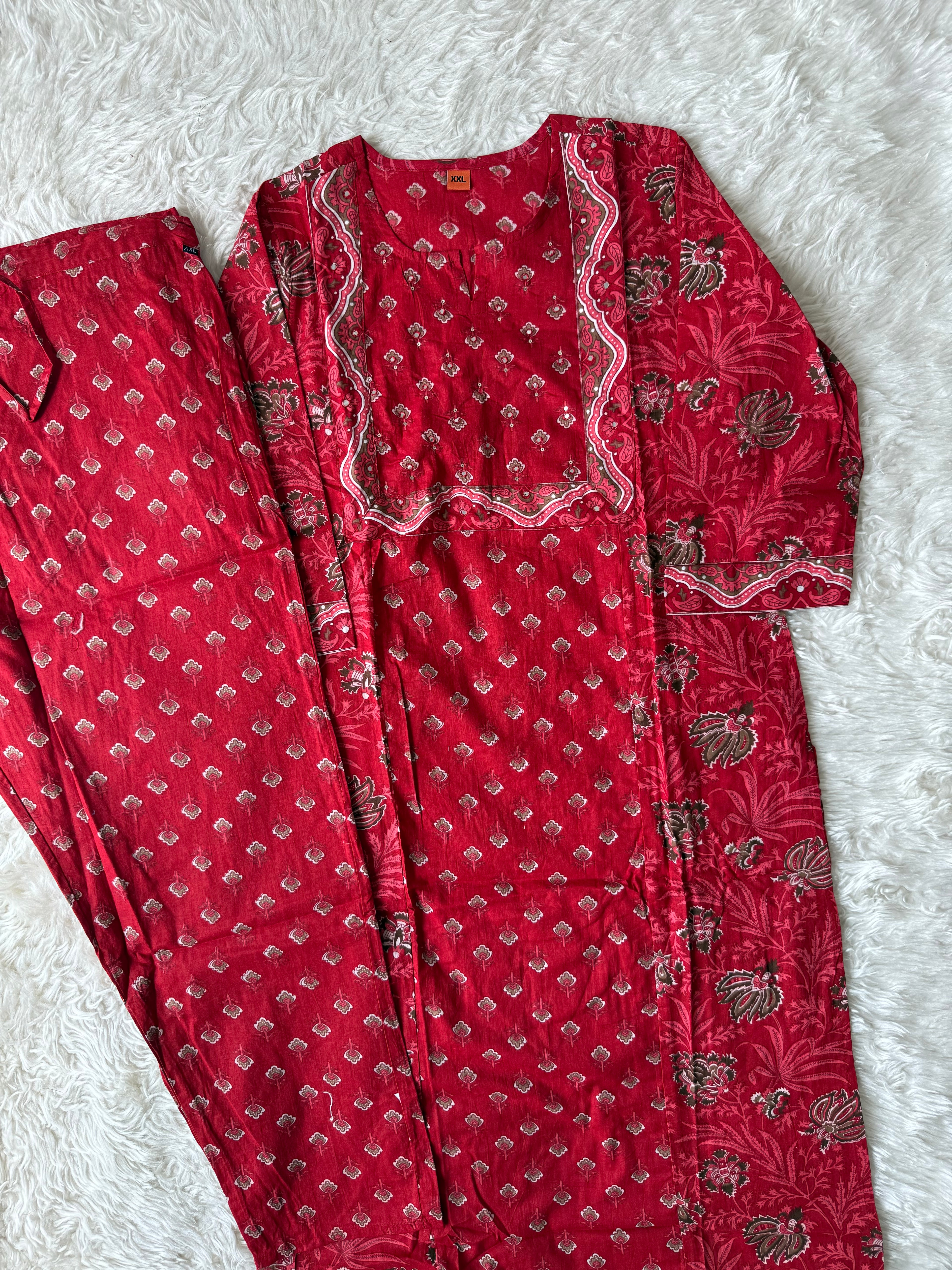 Pure Cotton Kurti Pant Set