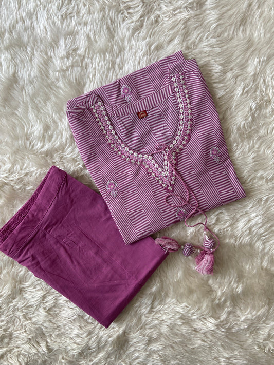 Pure Cotton Kurti Pant Set