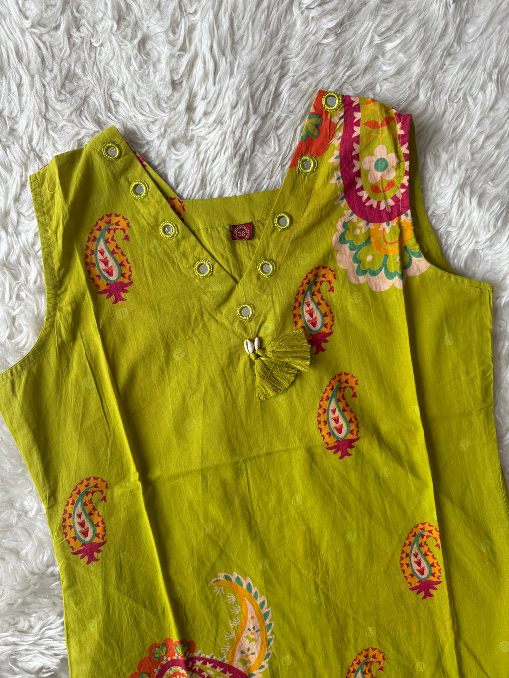 Cotton Sleeveless Kurti Pant Set