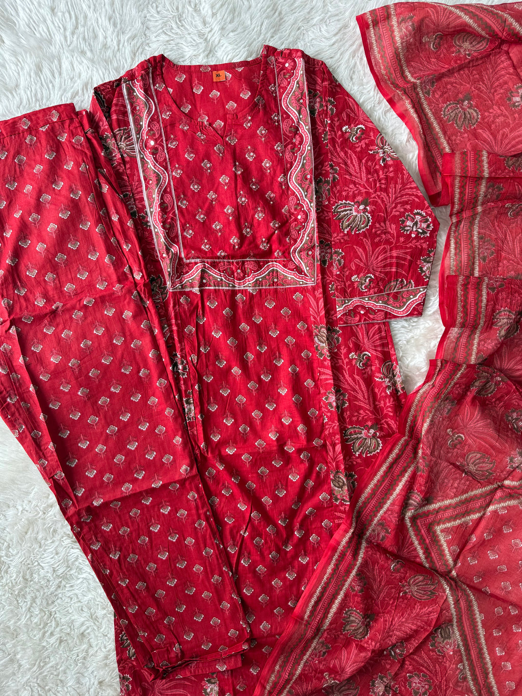 Budget Friendly Kurti Pant Dupatta Set