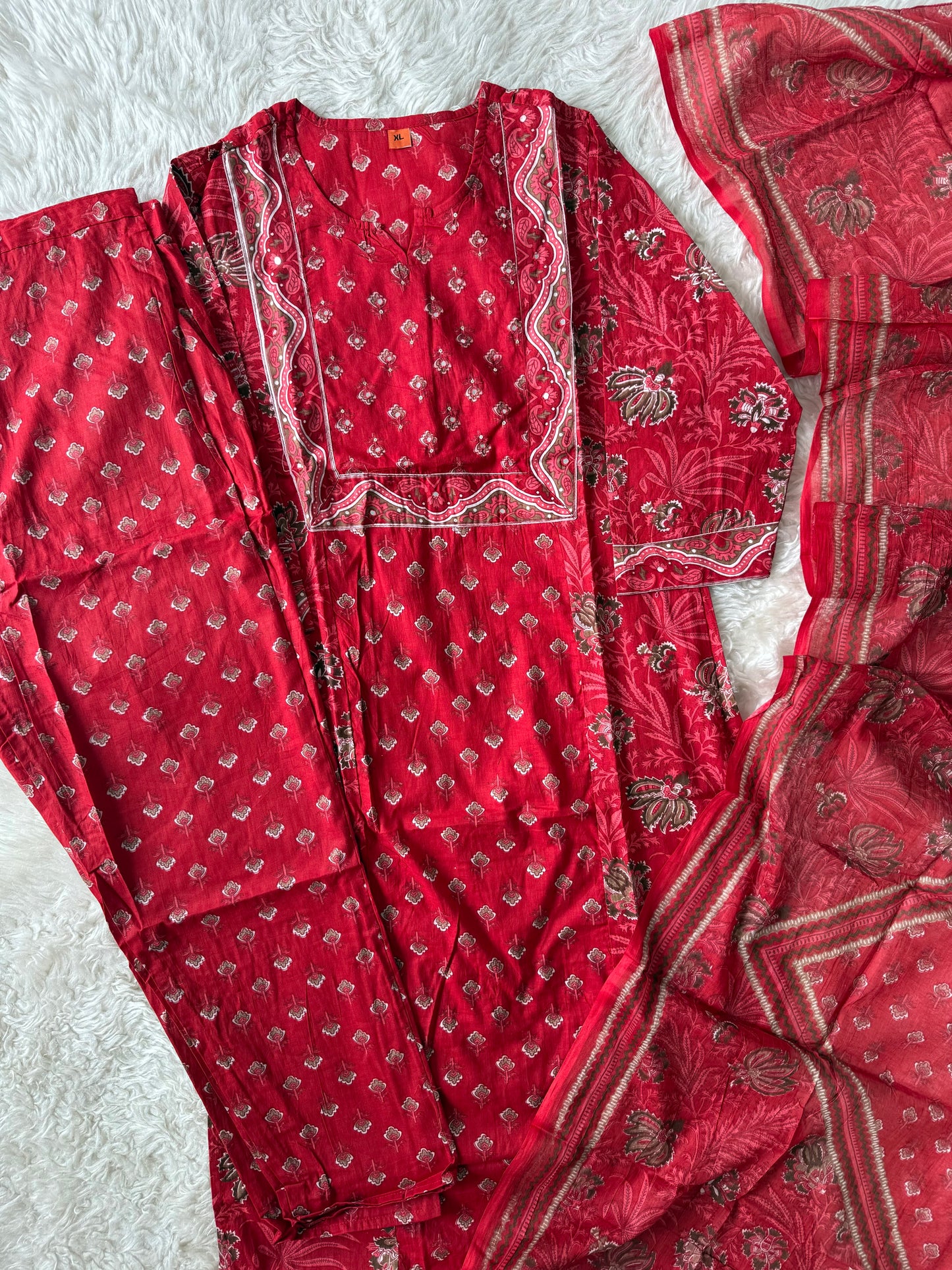 Budget Friendly Kurti Pant Dupatta Set