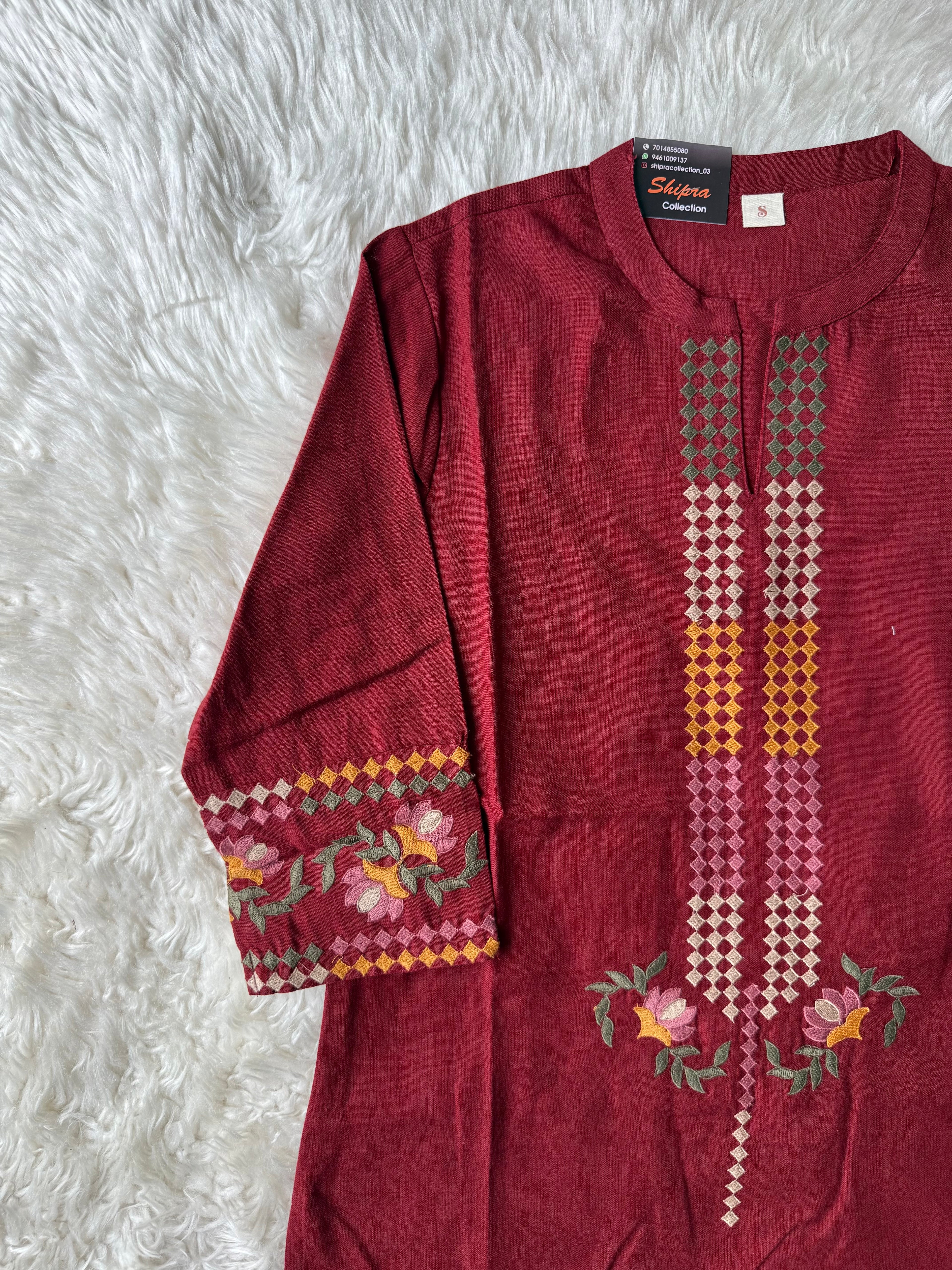 Khadi Cotton Short Kurti