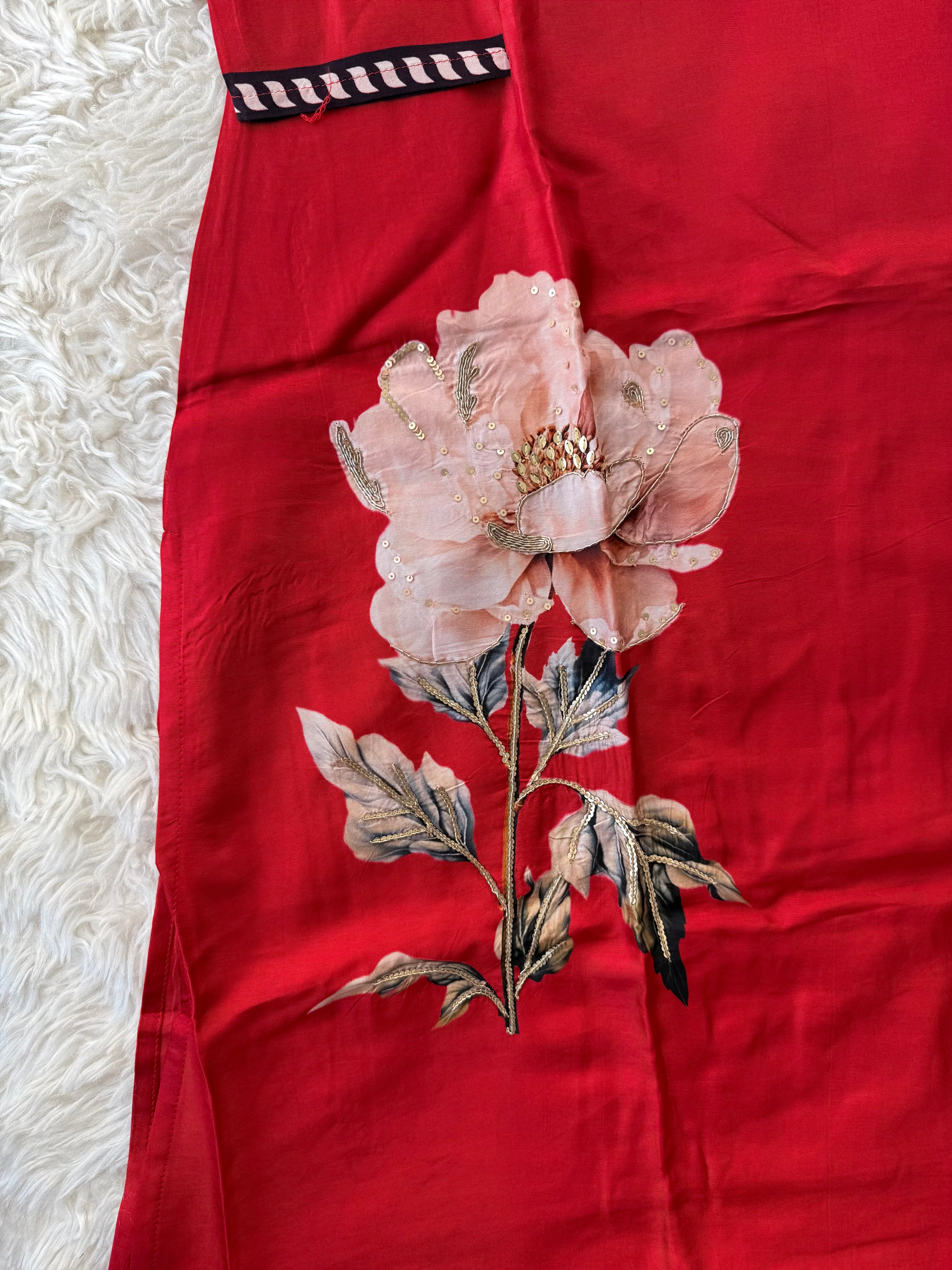 “ Plus Size” Russian Silk Kurti Pant Dupatta Set