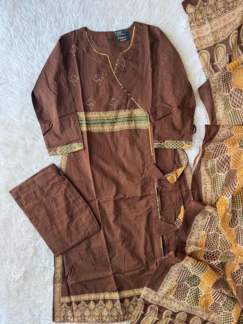 Premium Cotton Kurti Pant Dupatta Set