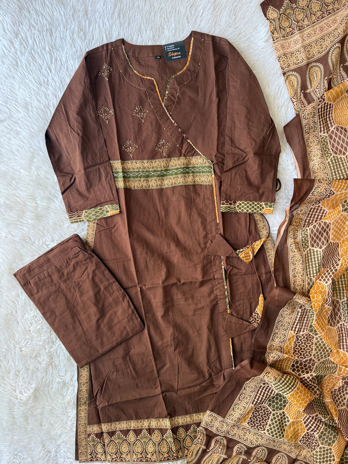 Premium Cotton Kurti Pant Dupatta Set