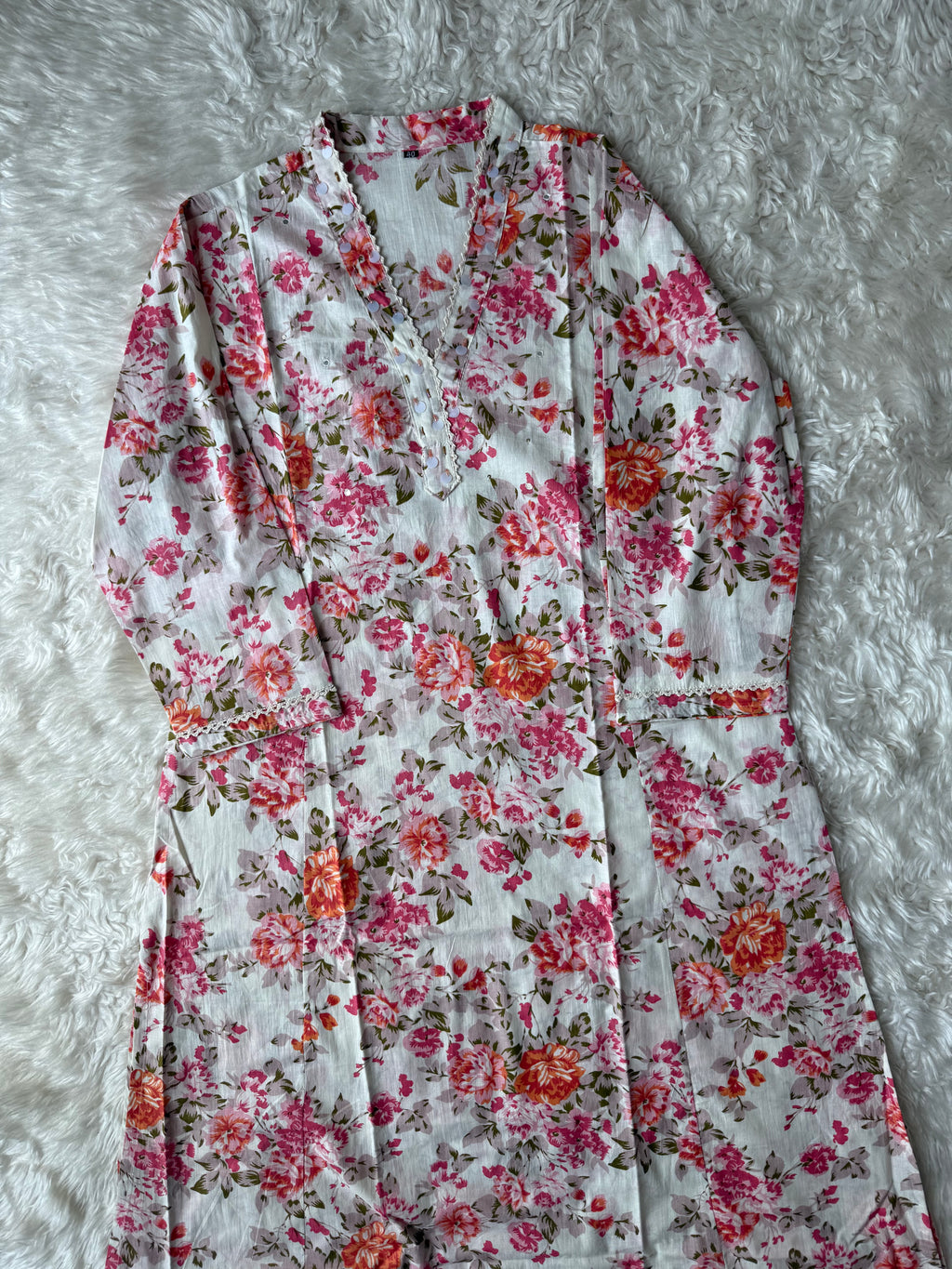 Premium Cotton Aline Kurti Pant Dupatta Set