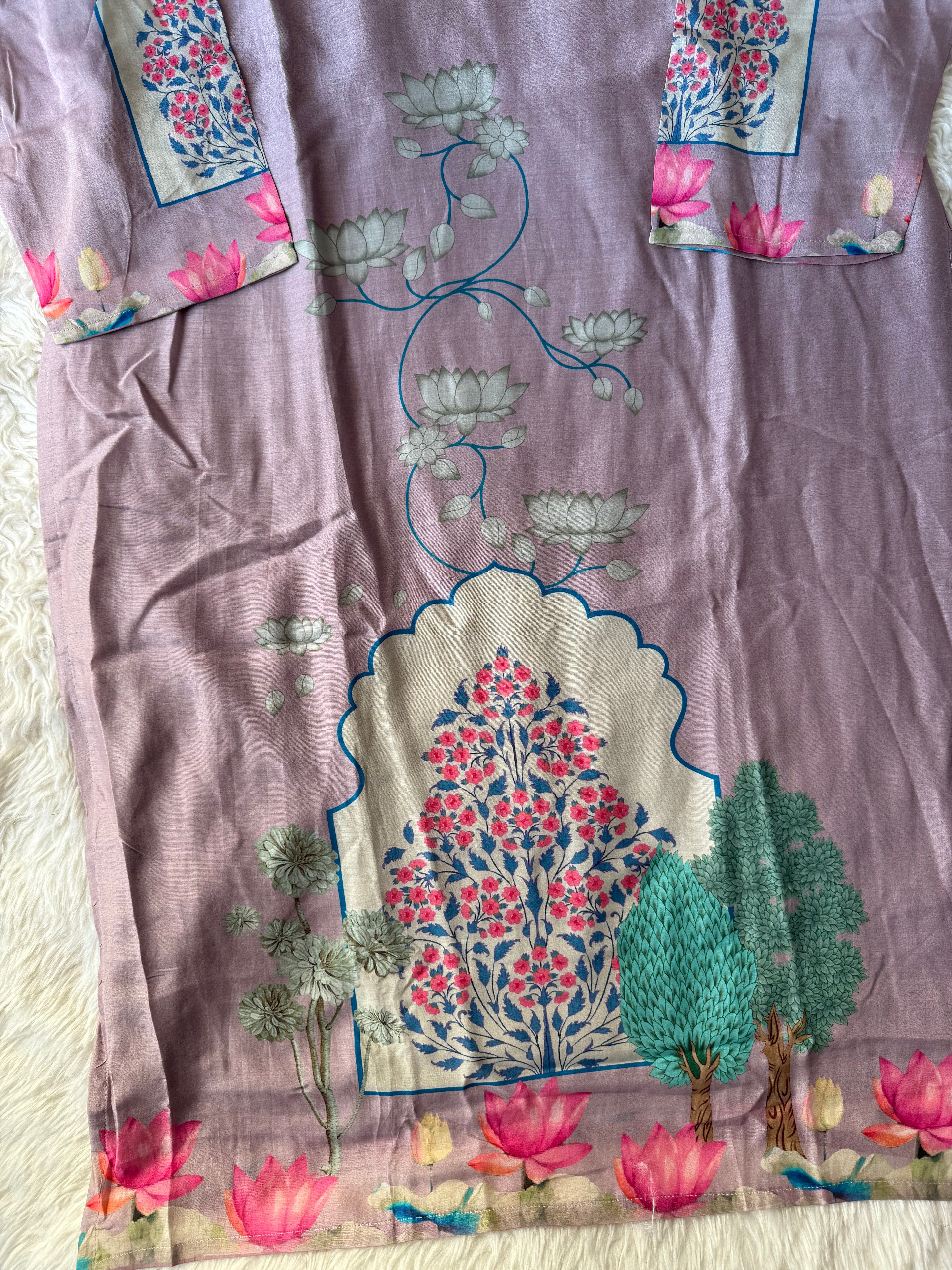 “Plus Size” Russian Silk Kurti Pant Dupatta Set